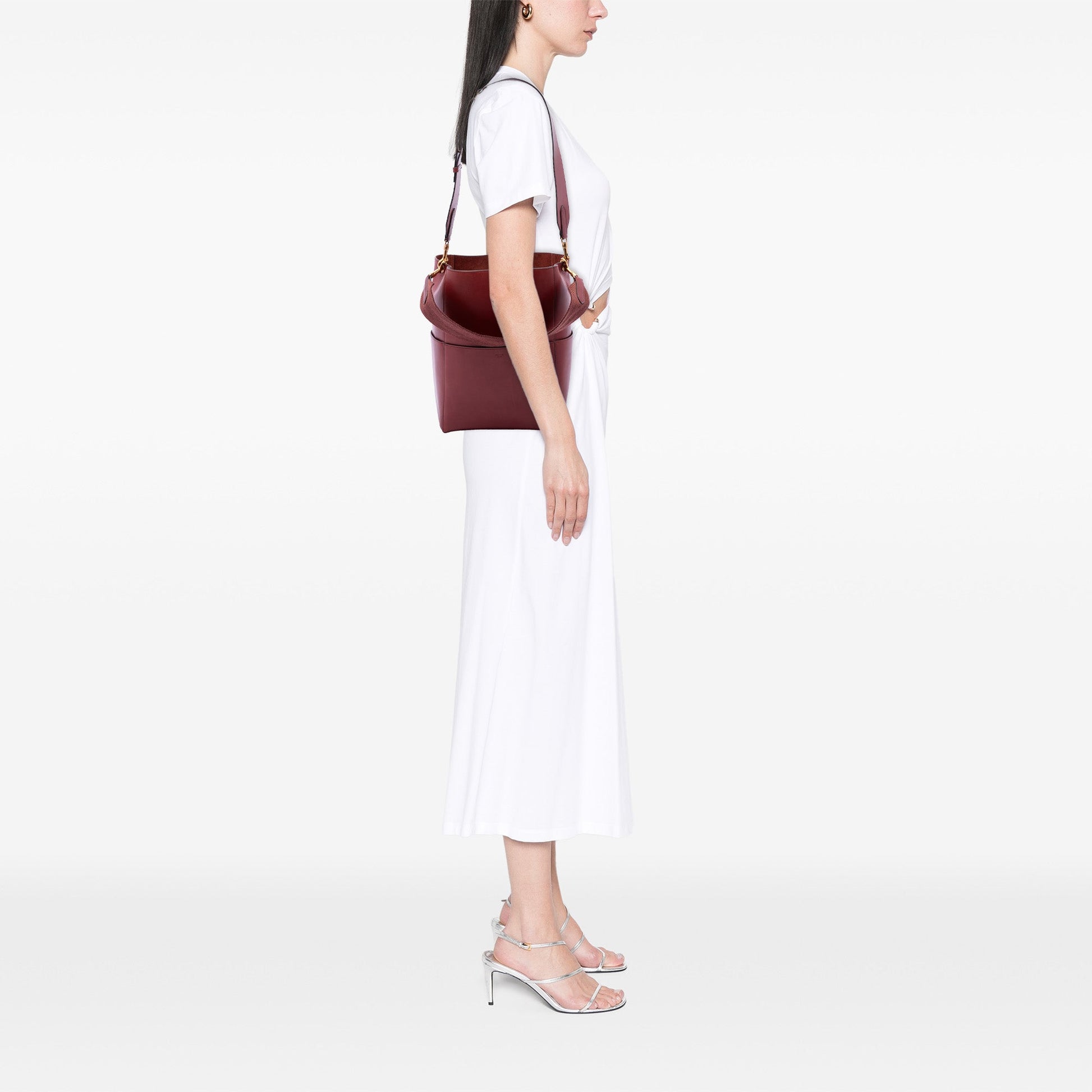 Celine Medium Leather Seau Sangle Bucket Bag