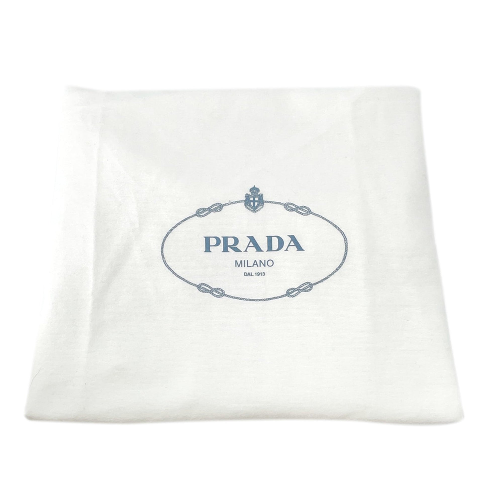 Prada Large Raffia Effect Crochet Embroidered Logo Tote