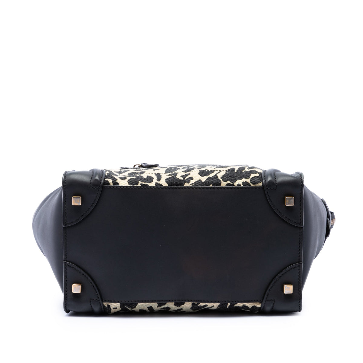 Celine Mini Canvas Leopard Print Luggage Tote