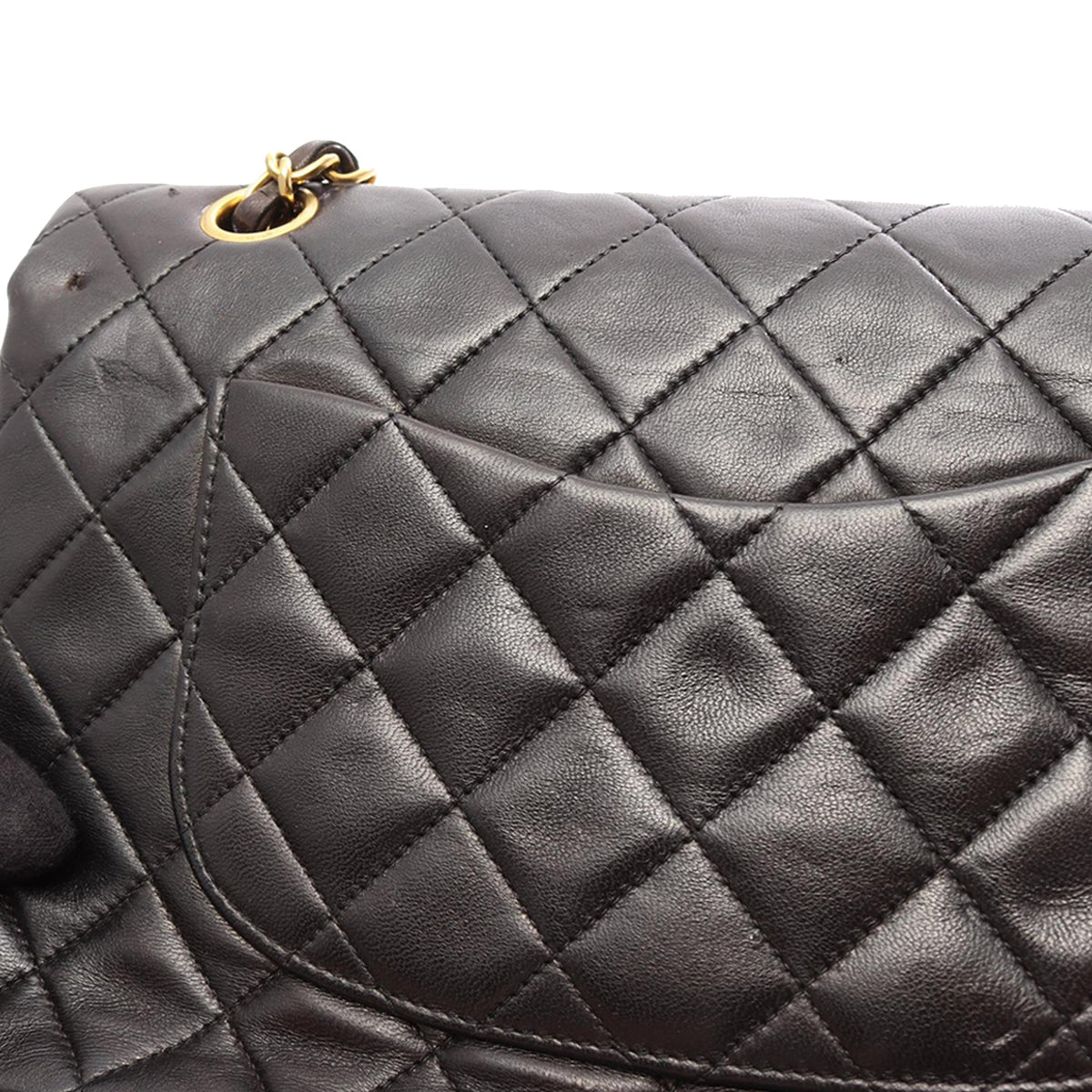 Chanel Medium Classic Lambskin Double Flap — Black