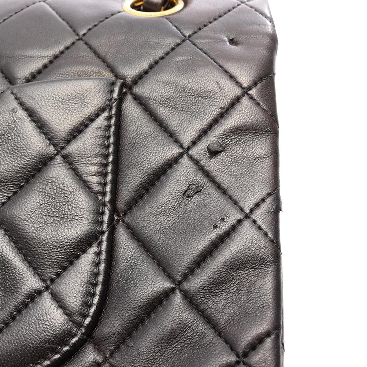 Chanel Medium Classic Lambskin Double Flap — Black