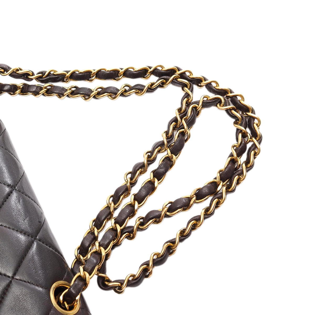 Chanel Medium Classic Lambskin Double Flap — Black