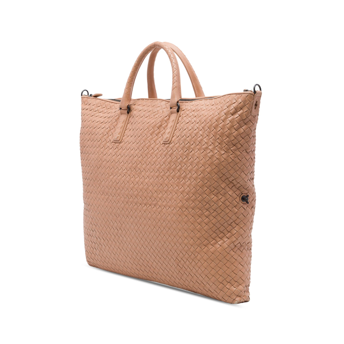 Bottega Veneta Maxi Nappa Intrecciato Convertible Tote — Beige