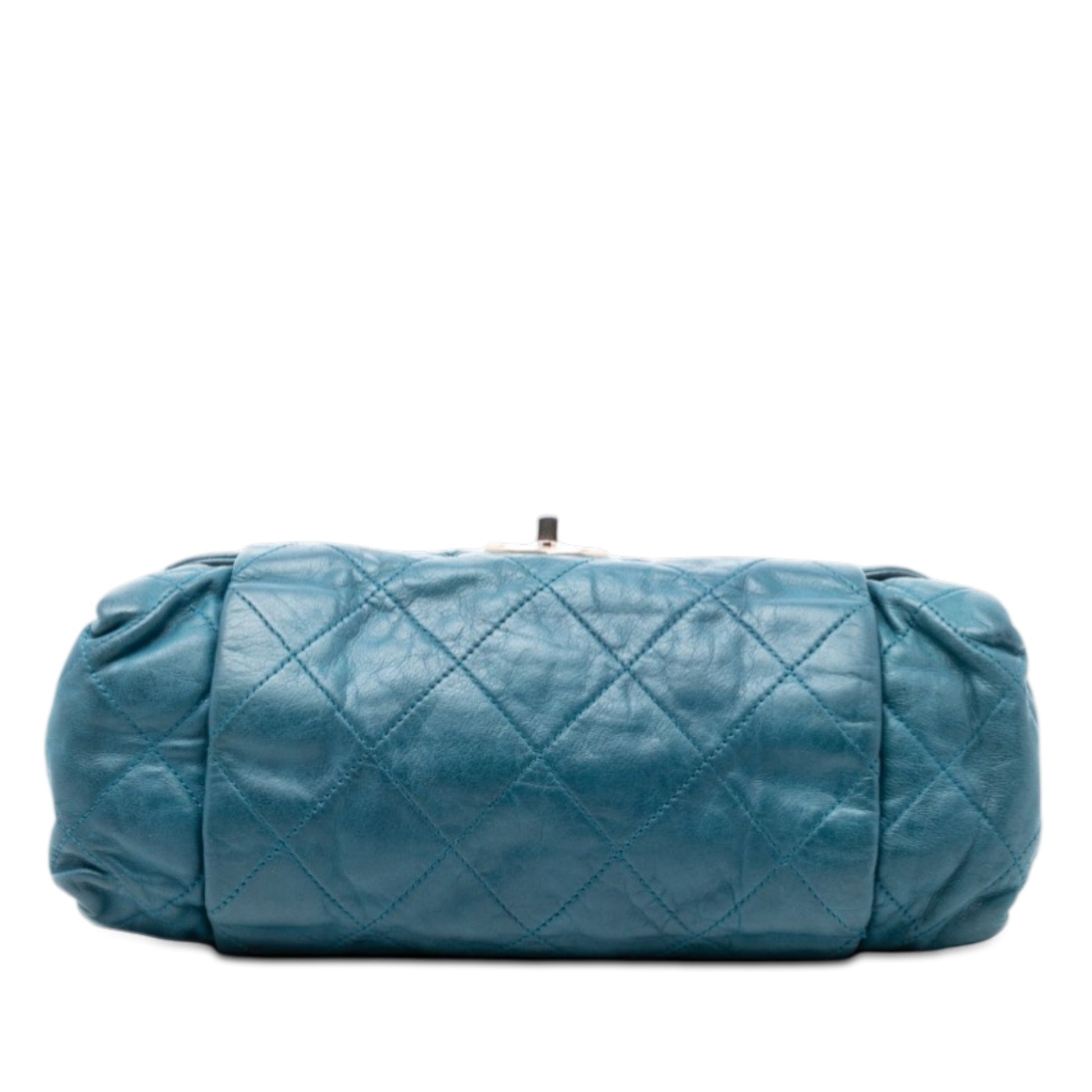 Large Quilted Iridescent Calfskin Chic Quilt Flap