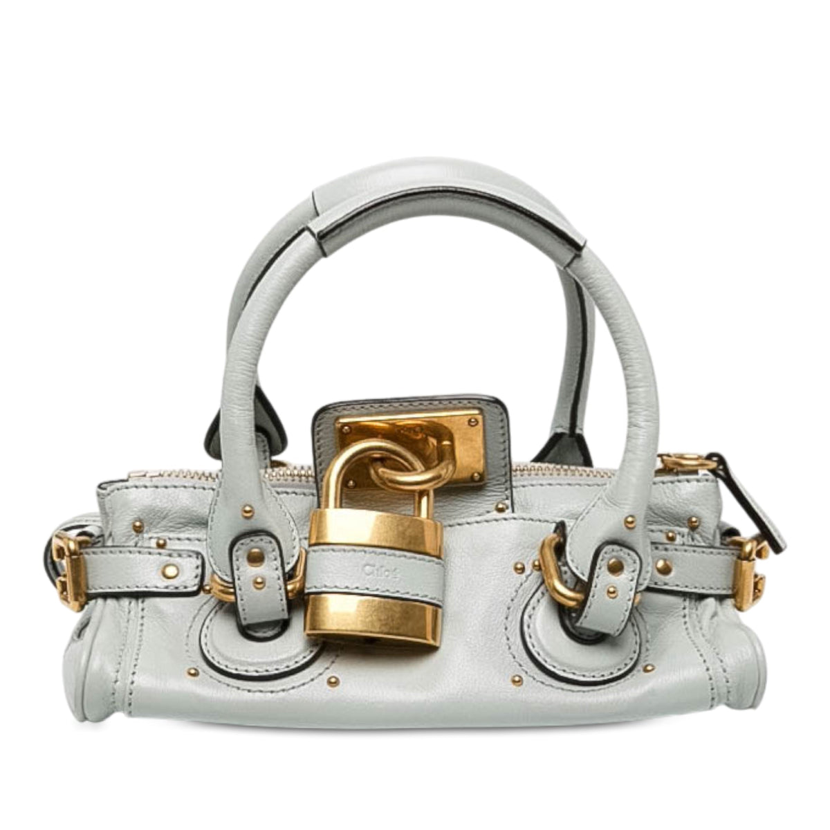 Chloé Small Leather Paddington Handbag — Blue