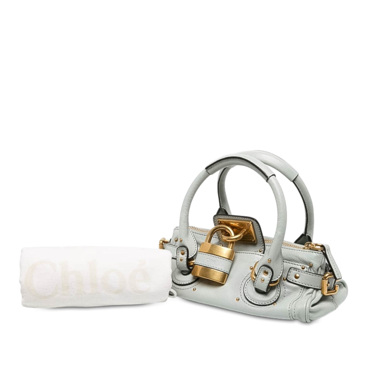 Chloé Small Leather Paddington Handbag — Blue