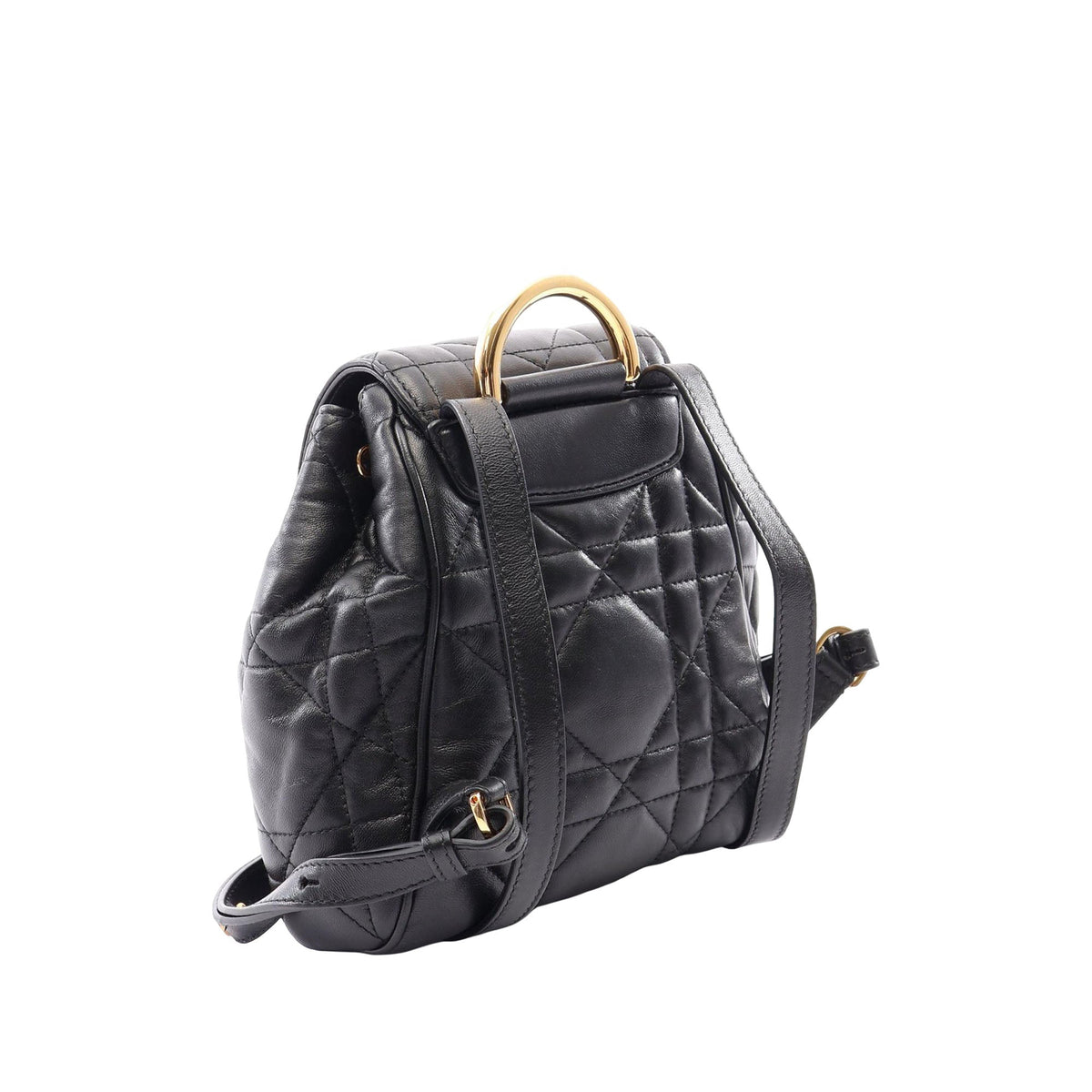 Dior Small Lambskin Macrocannage Caro Backpack