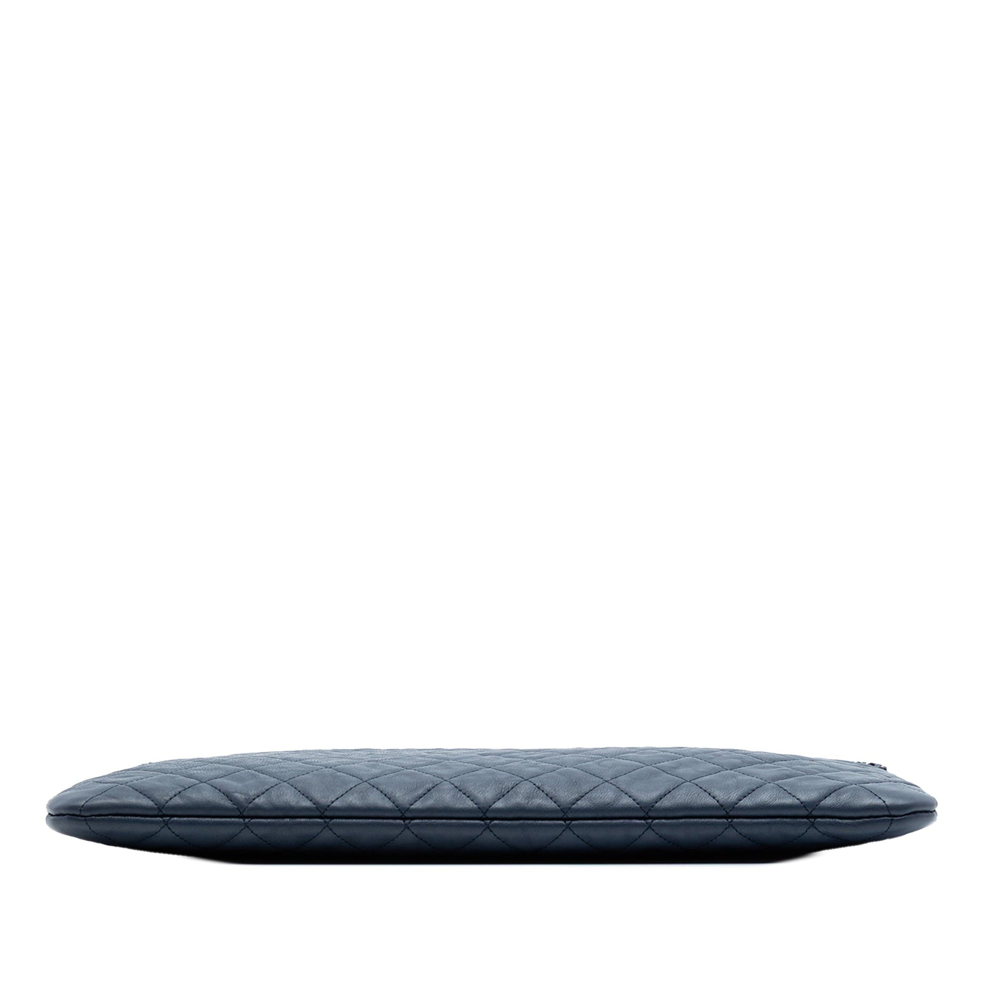 Chanel Large Quilted Calfskin Chain Boy O Case Clutch