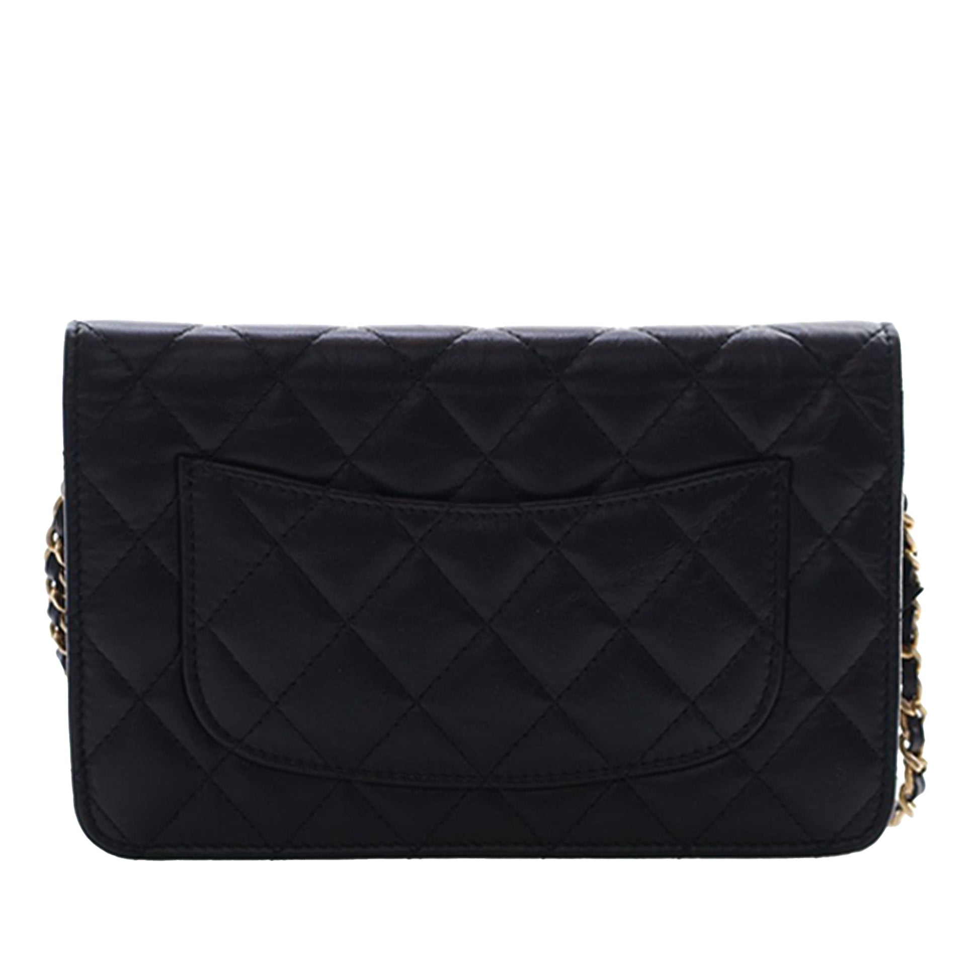 Chanel Quilted Aged Calfskin Reissue 2.55 Lucky Charms Wallet On Chain