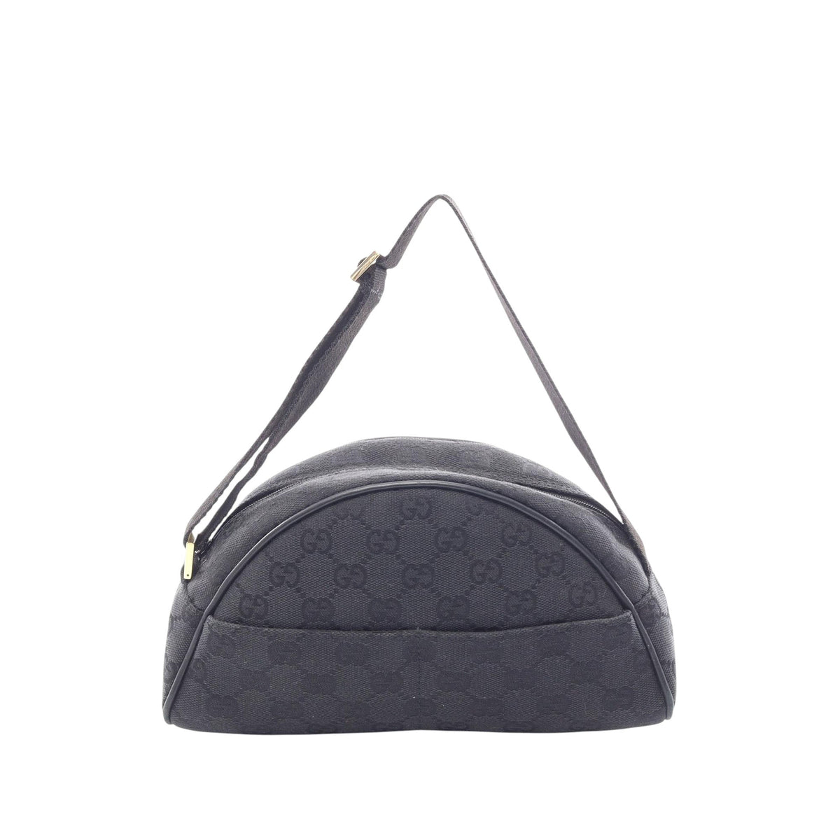 Gucci GG Canvas Shoulder Bag — Black