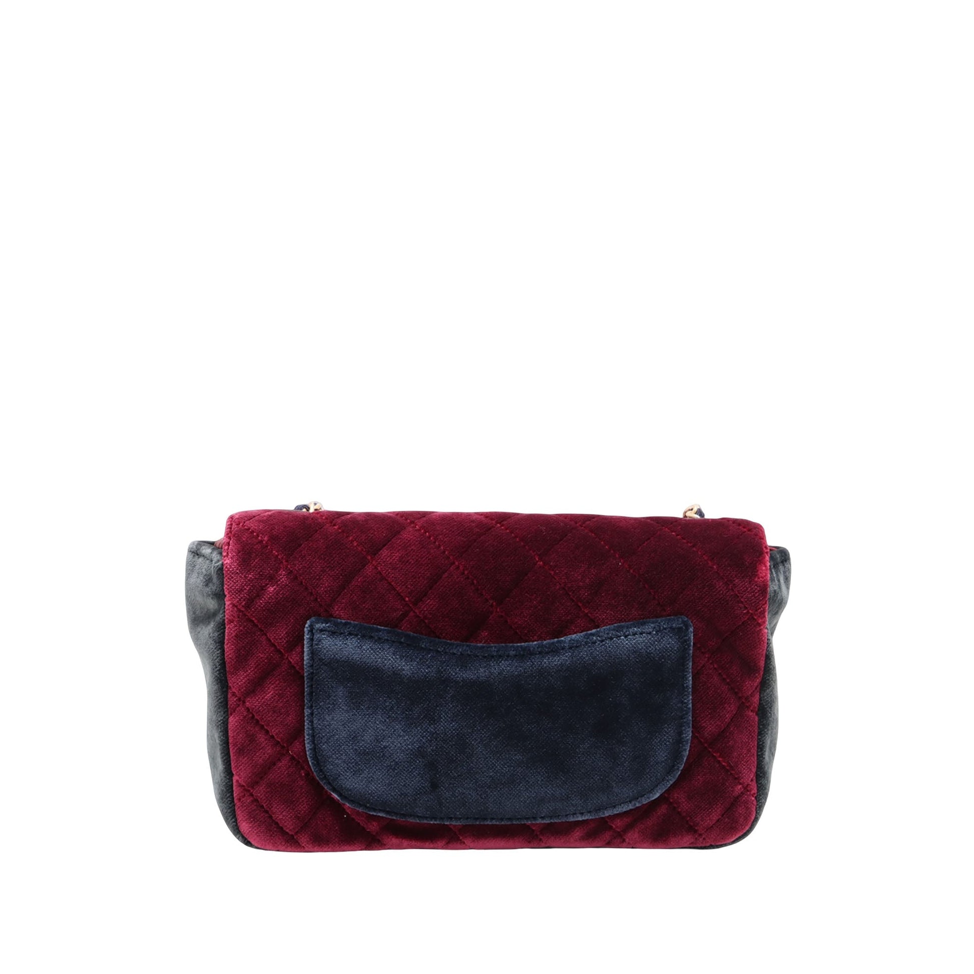 Chanel Paris Cosmopolite Small Tricolor Quilted Velvet Private Affair Camellia Flap