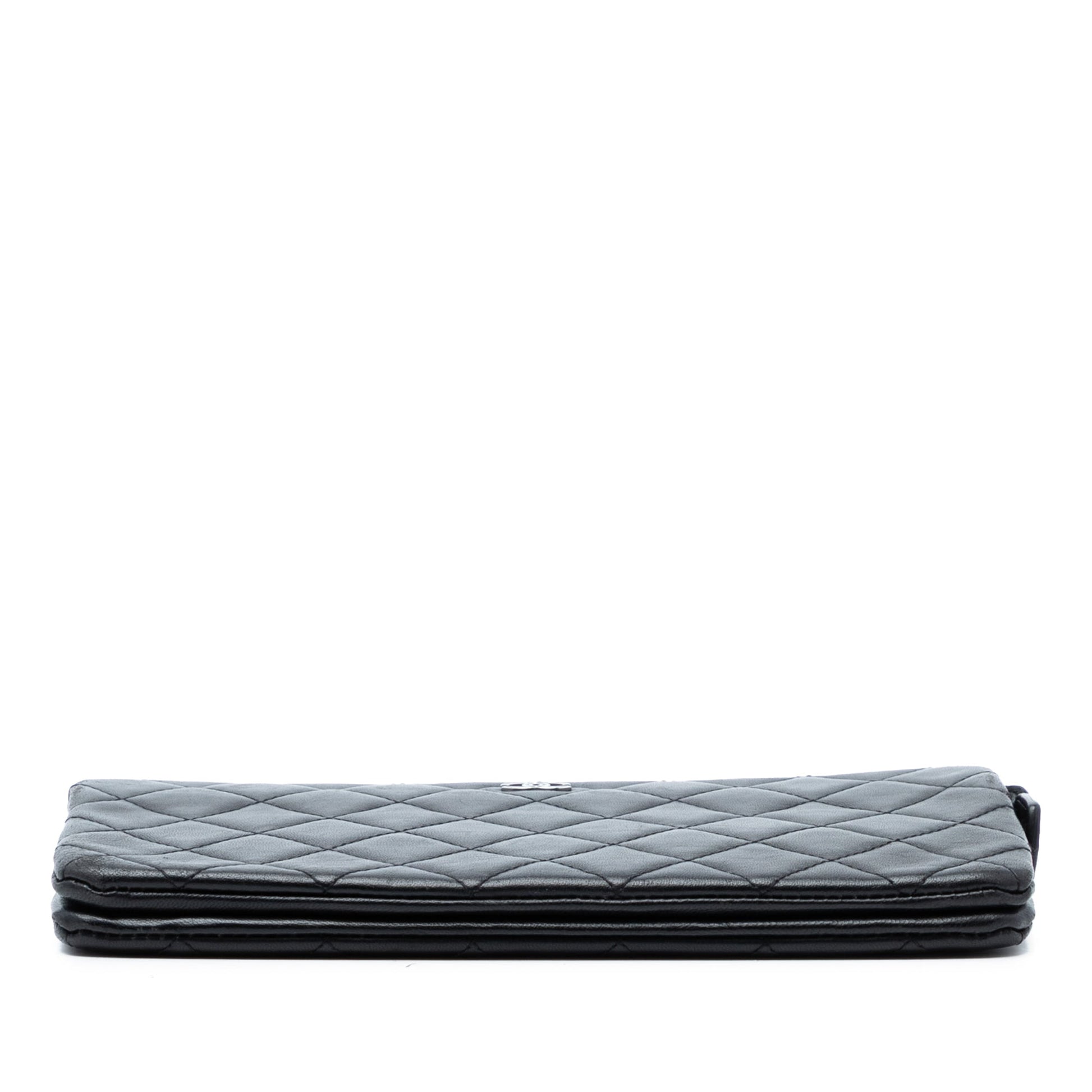 Chanel CC Quilted Lambskin Clutch