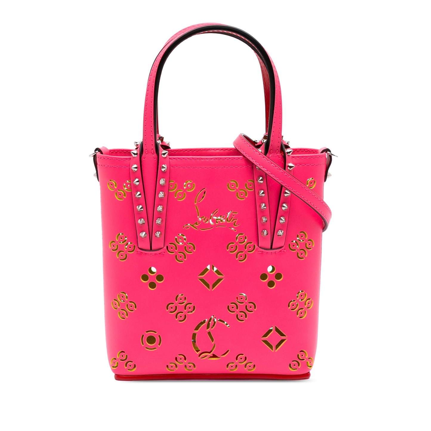 Christian Louboutin Mini Perforated Calfskin Loubinthesky North South Cabata Satchel
