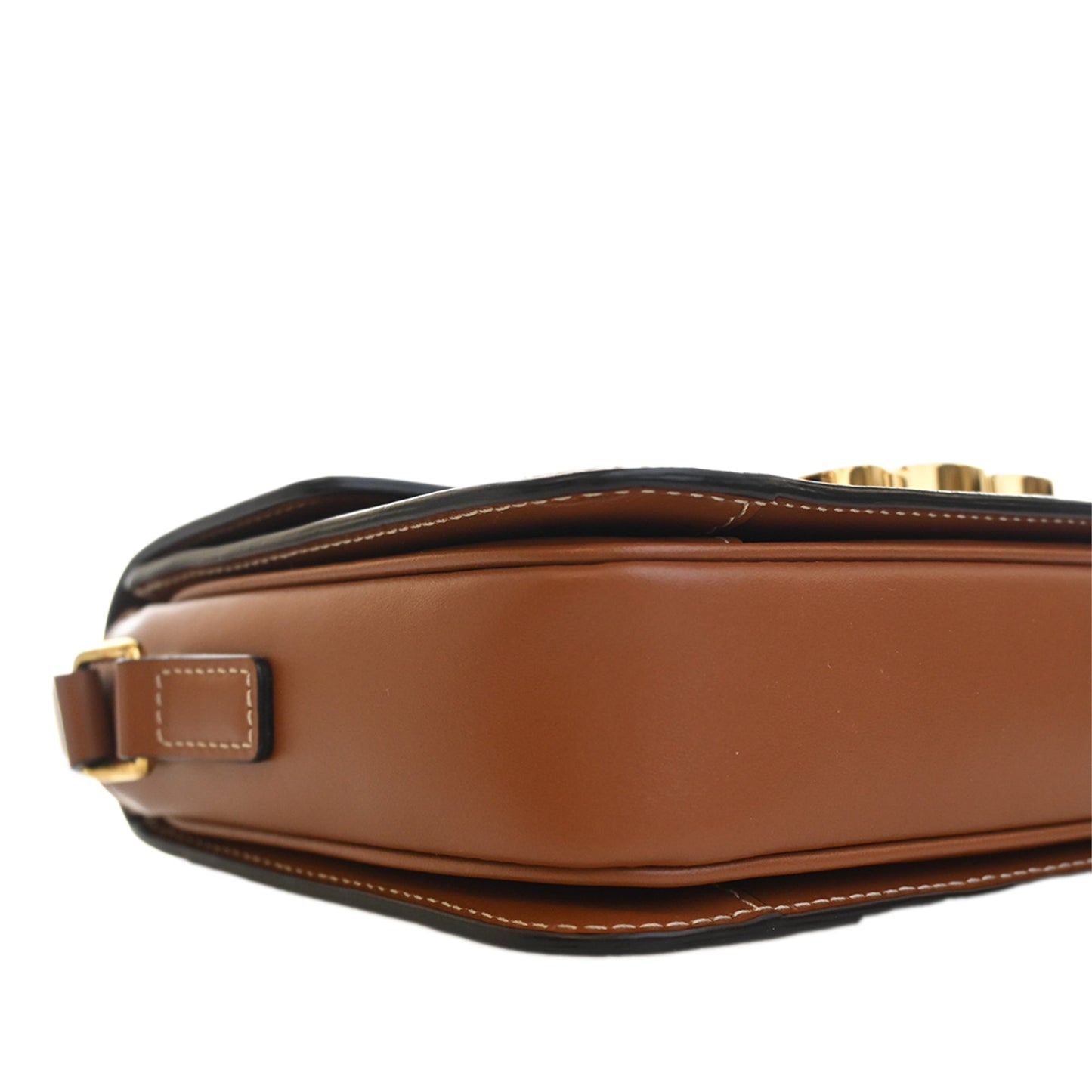 Celine Teen Triomphe Coated Canvas and Calfskin Triomphe Crossbody