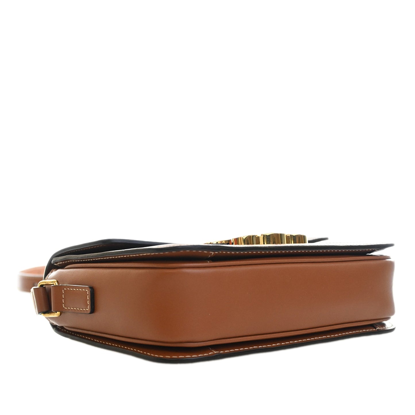 Celine Teen Triomphe Coated Canvas and Calfskin Triomphe Crossbody