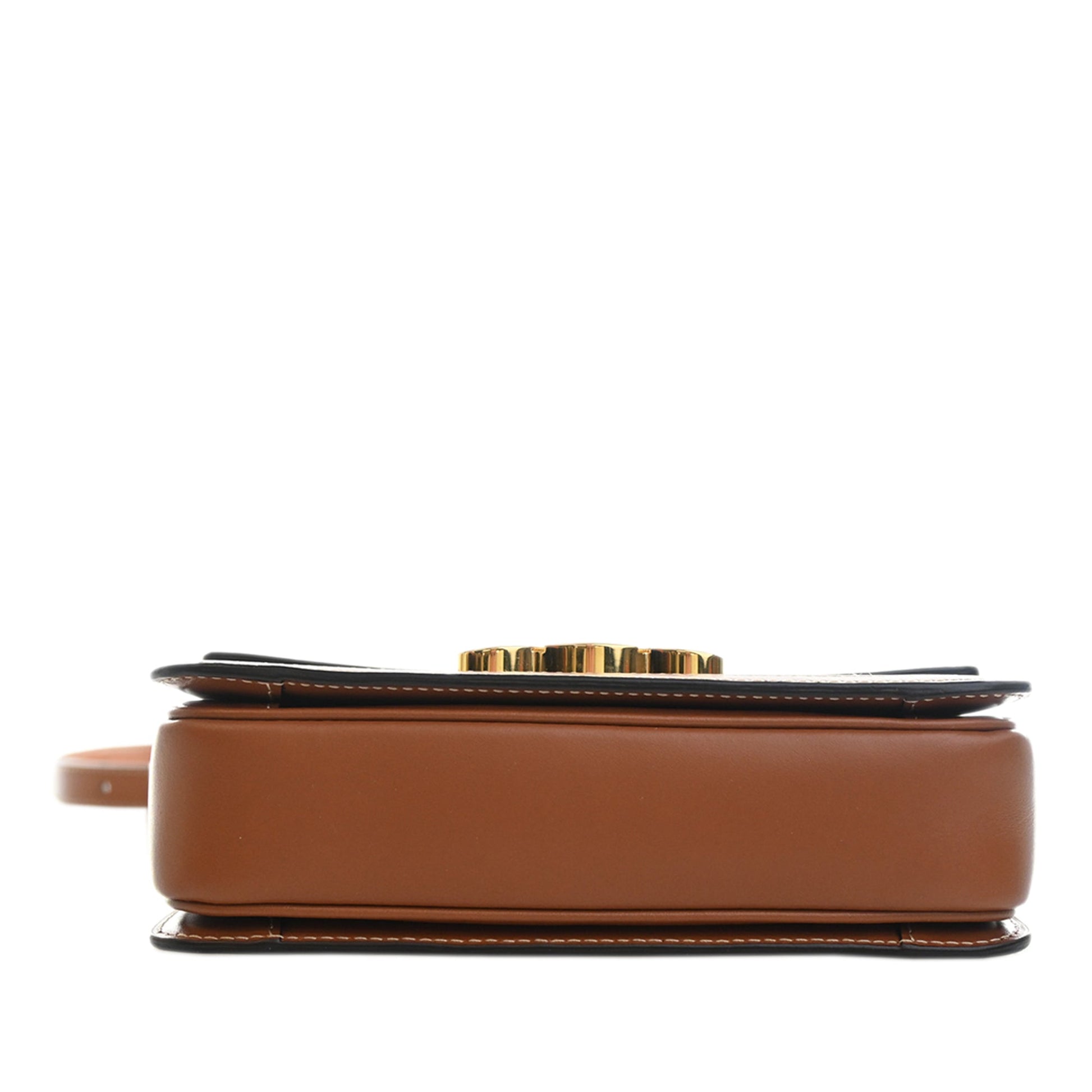 Celine Teen Triomphe Coated Canvas and Calfskin Triomphe Crossbody