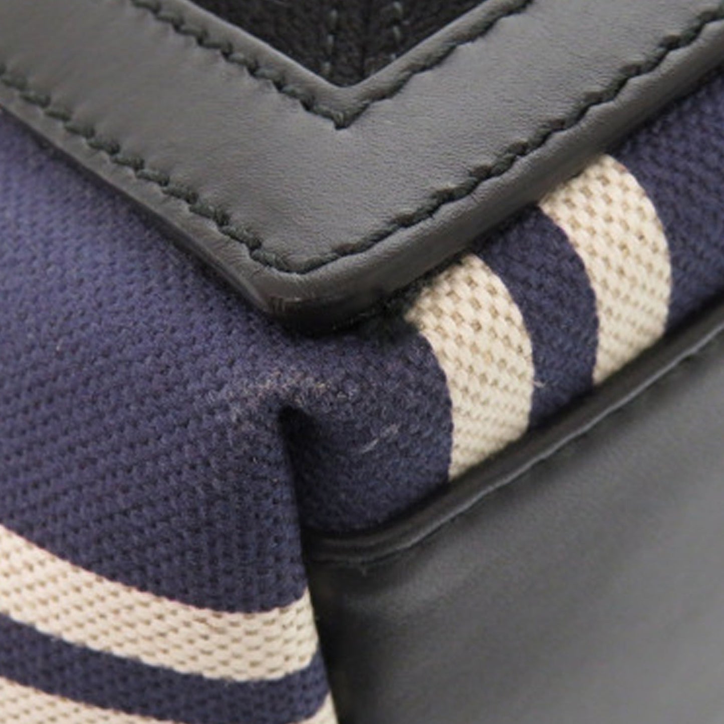Balenciaga Canvas Striped Navy Cabas S
