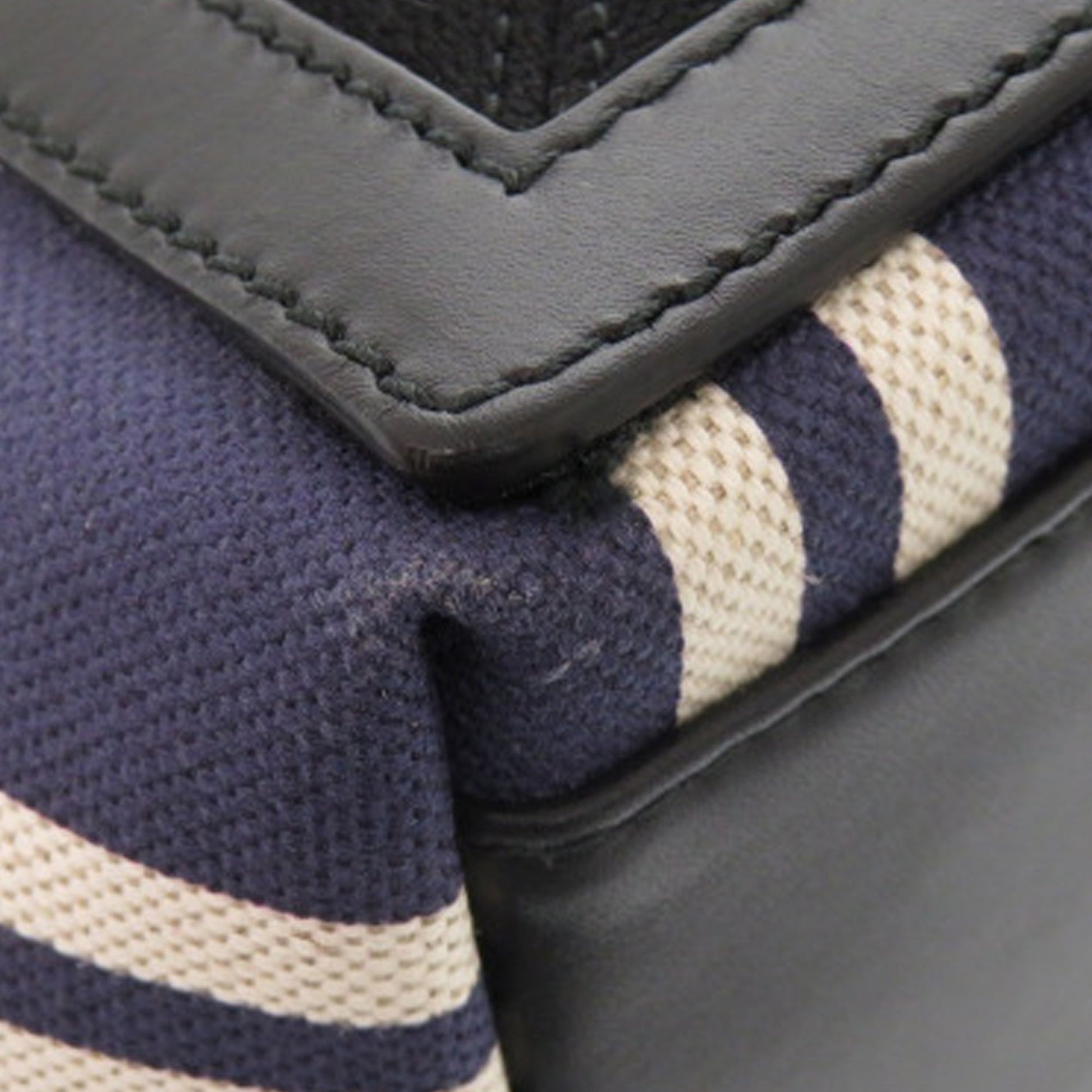 Balenciaga Canvas Striped Navy Cabas S