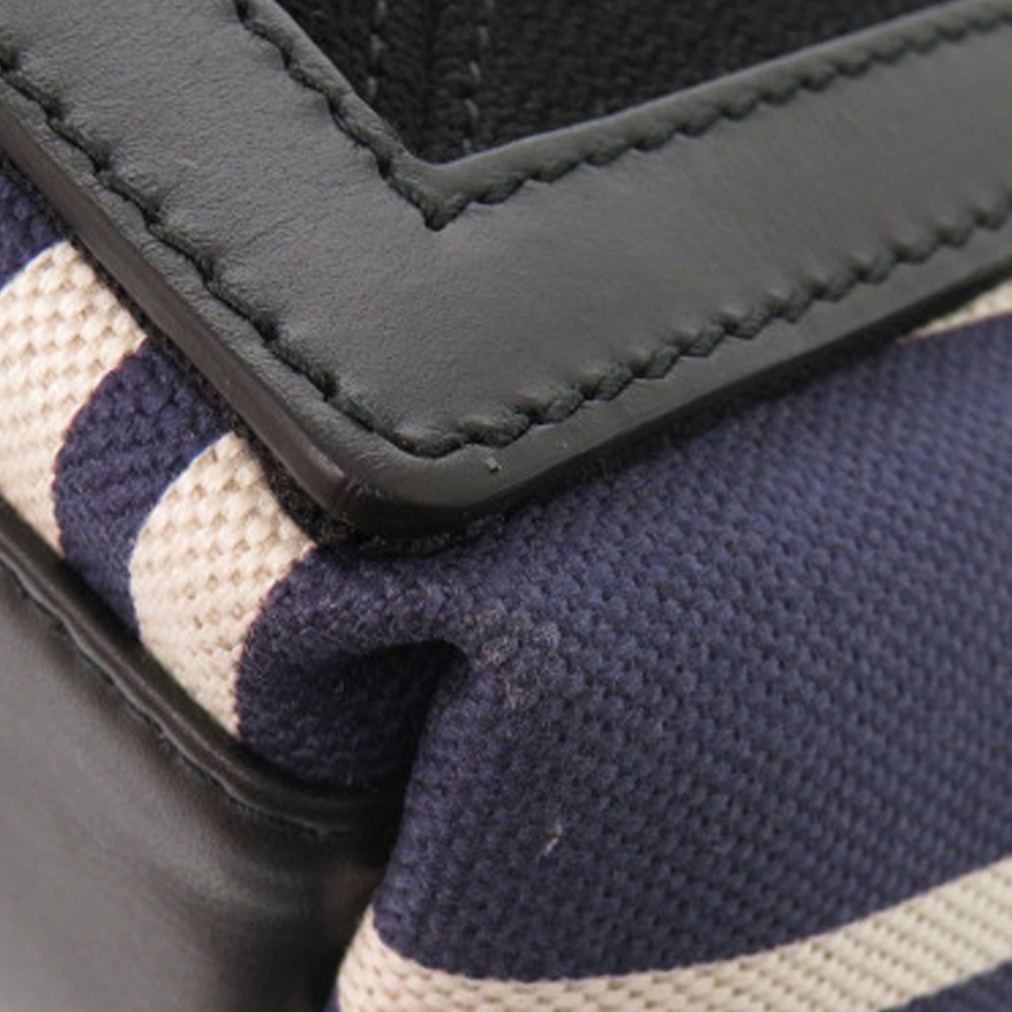 Balenciaga Canvas Striped Navy Cabas S