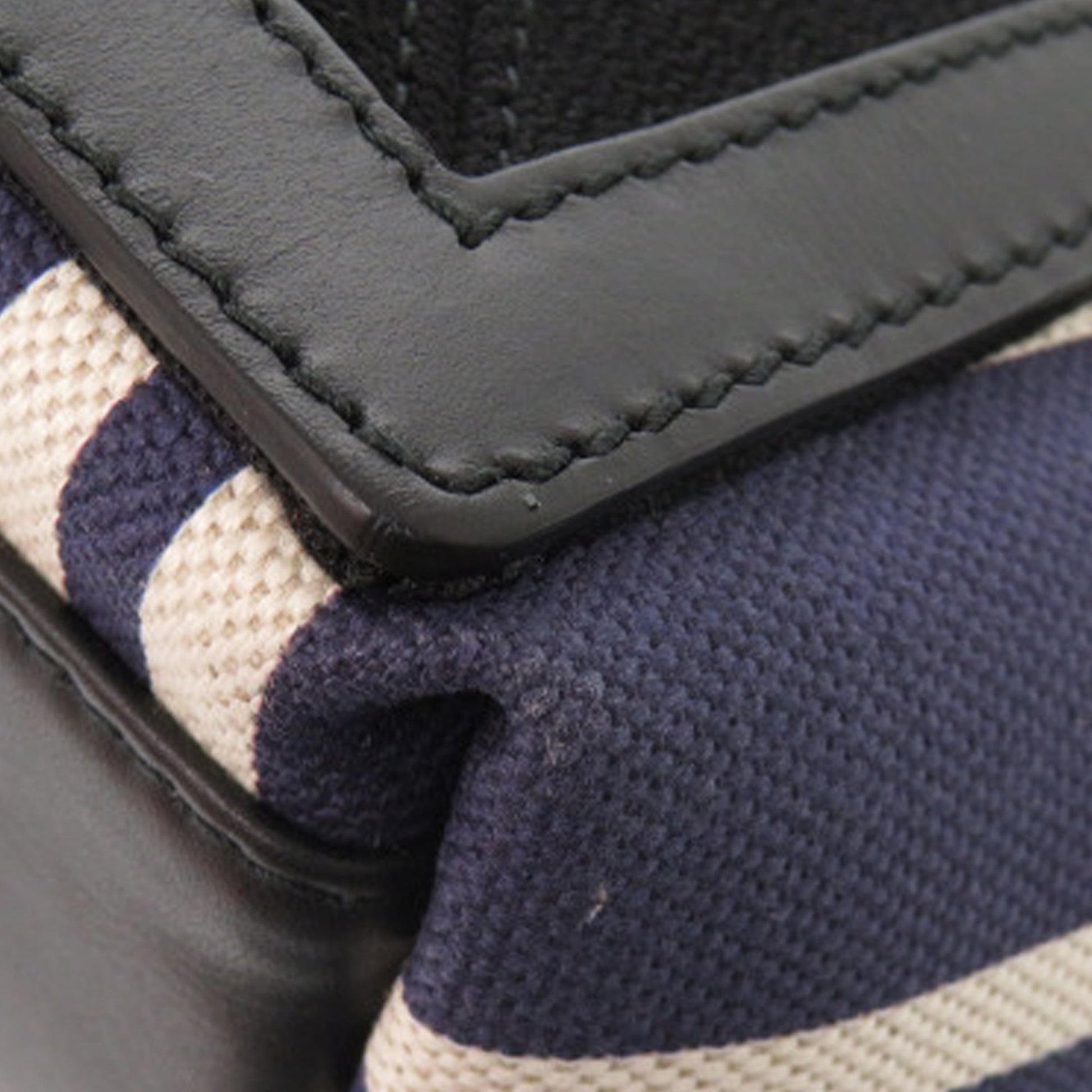 Balenciaga Canvas Striped Navy Cabas S
