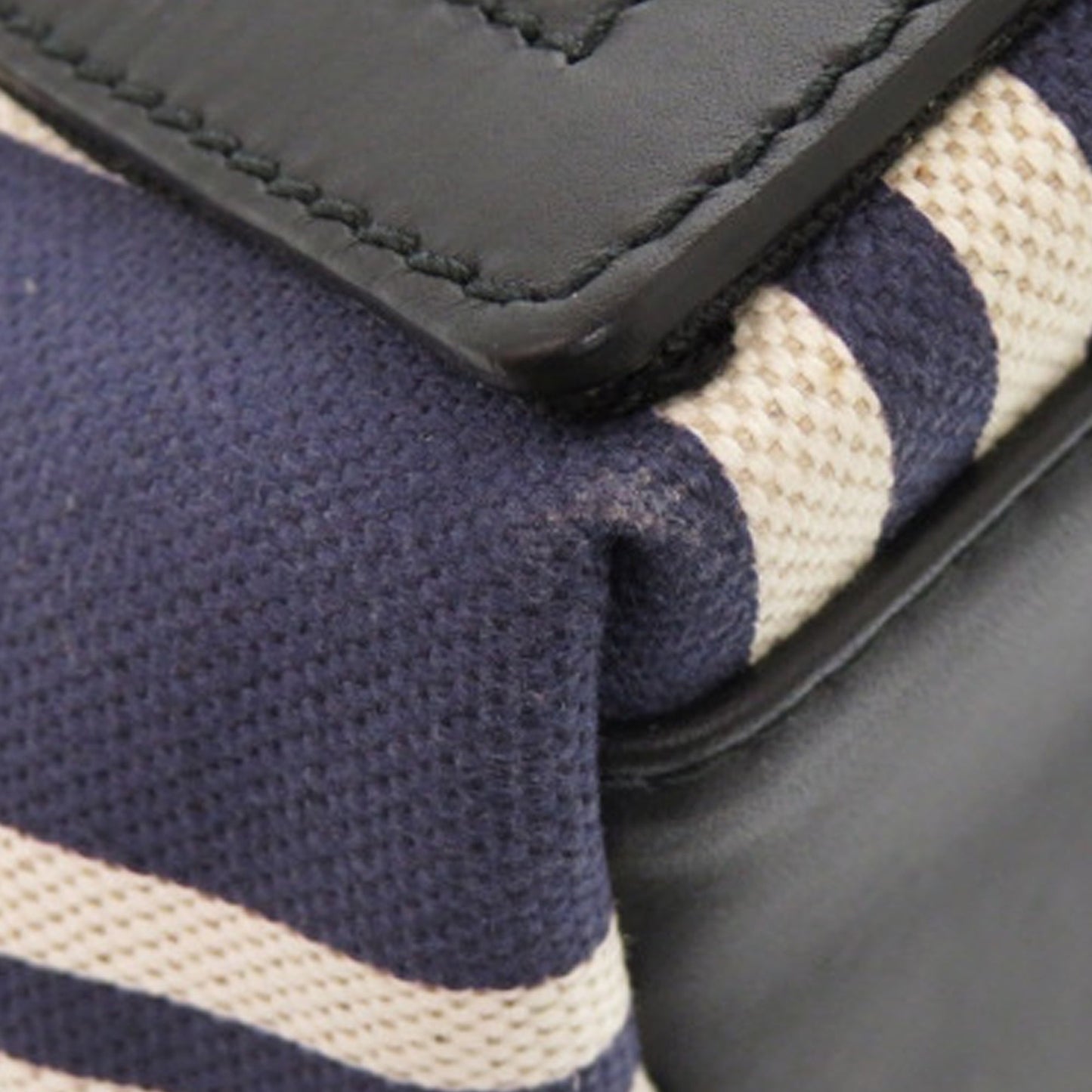 Balenciaga Canvas Striped Navy Cabas S
