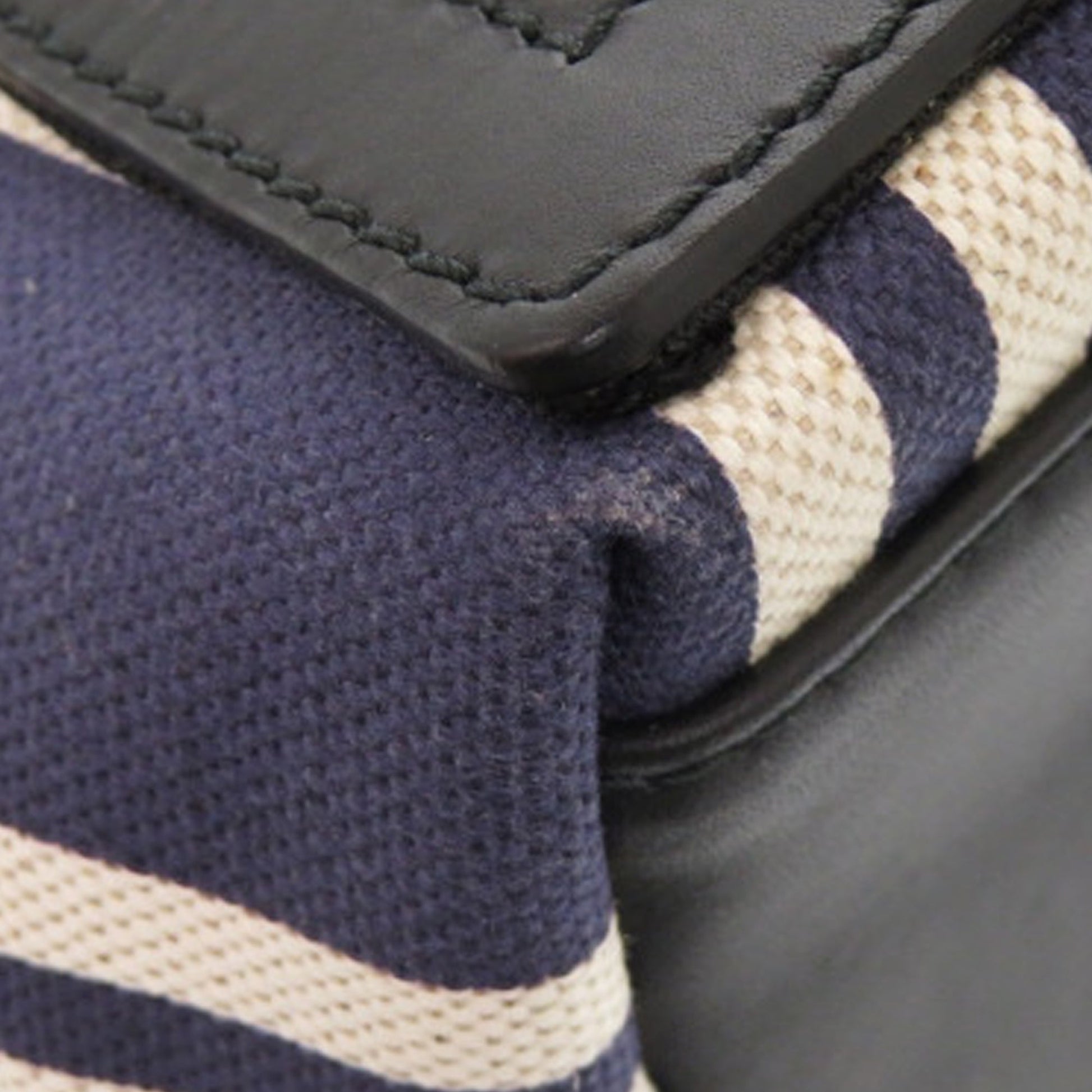 Balenciaga Canvas Striped Navy Cabas S