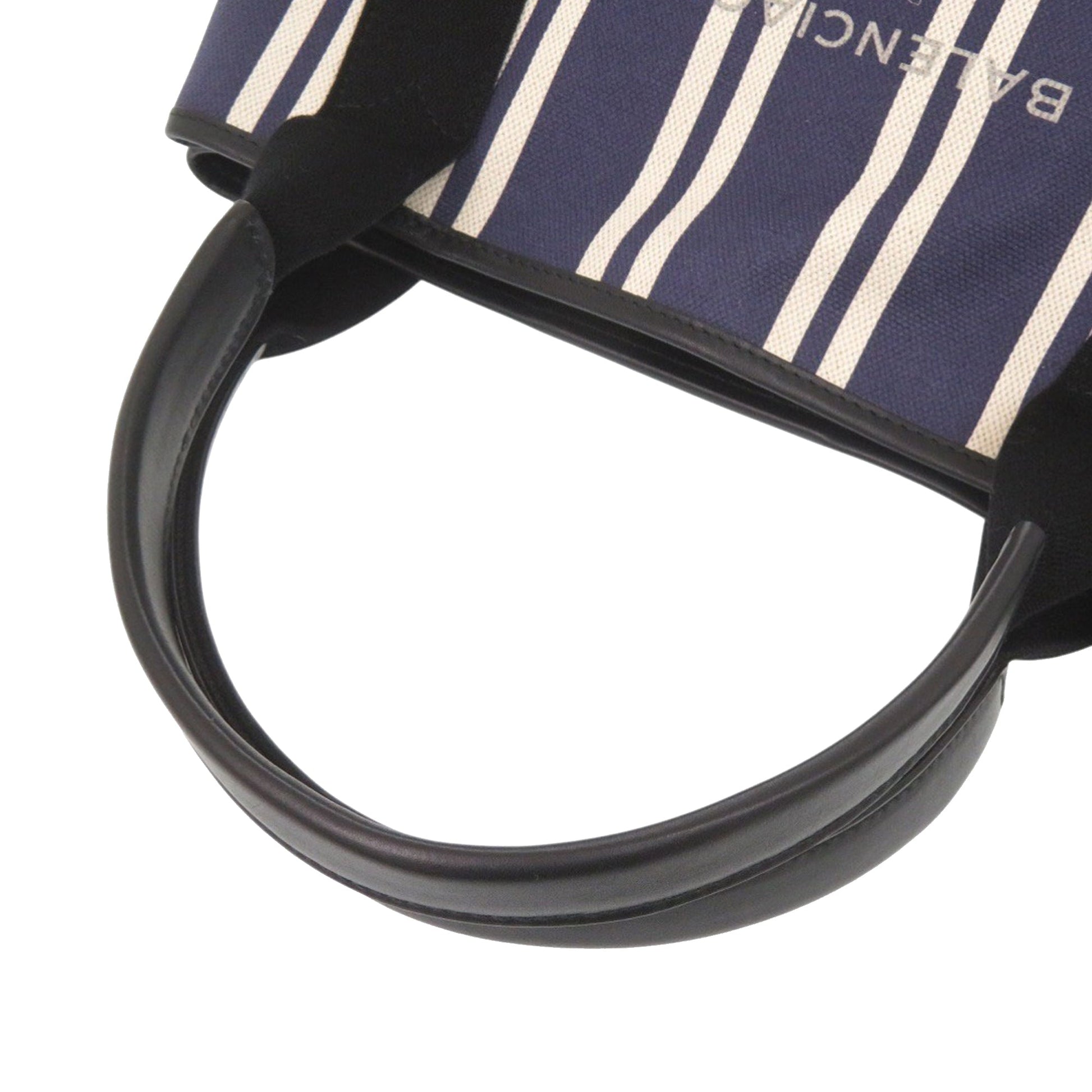 Balenciaga Canvas Striped Navy Cabas S