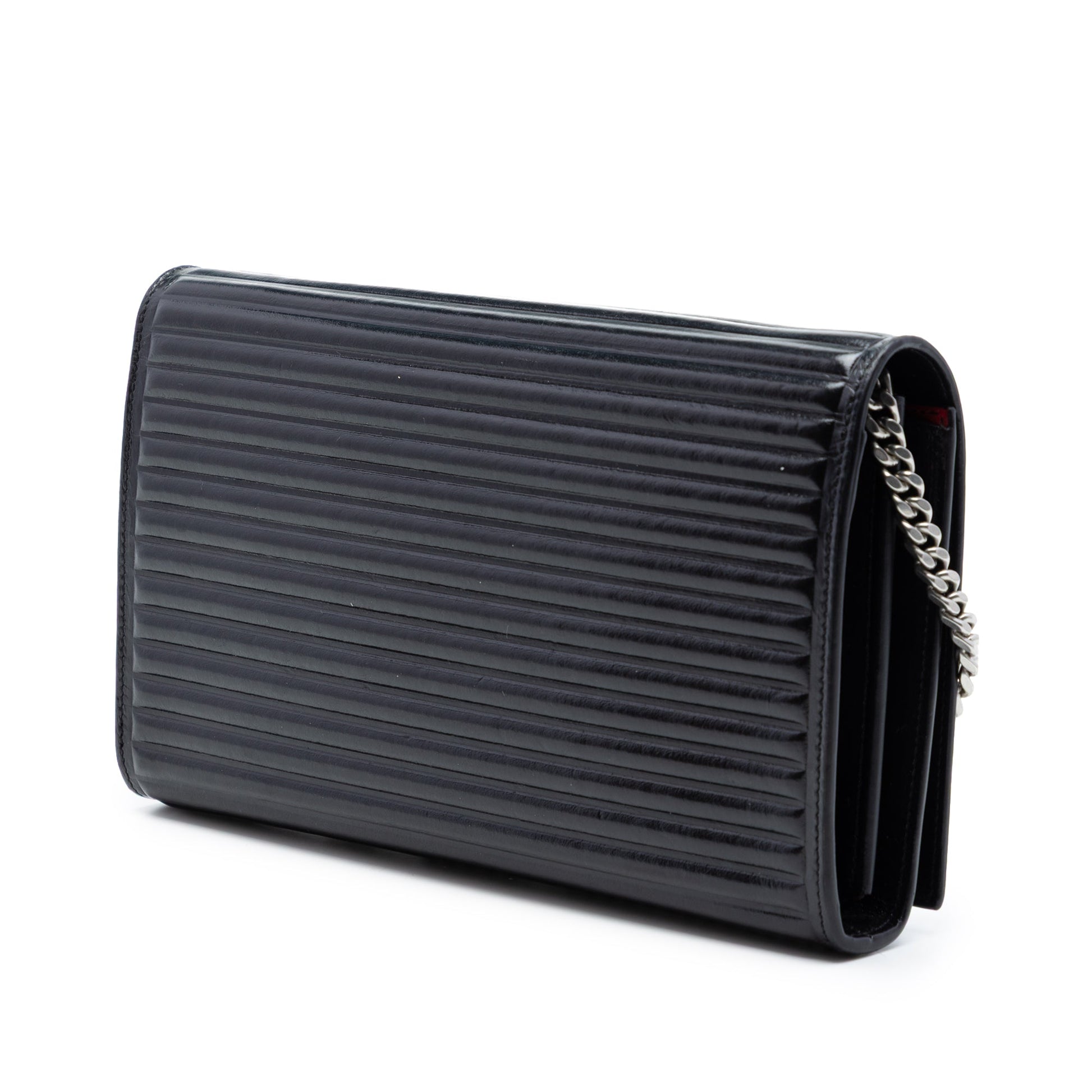 Saint Laurent Medium Horizontal Quilted Calfskin Monogram Kate Crossbody