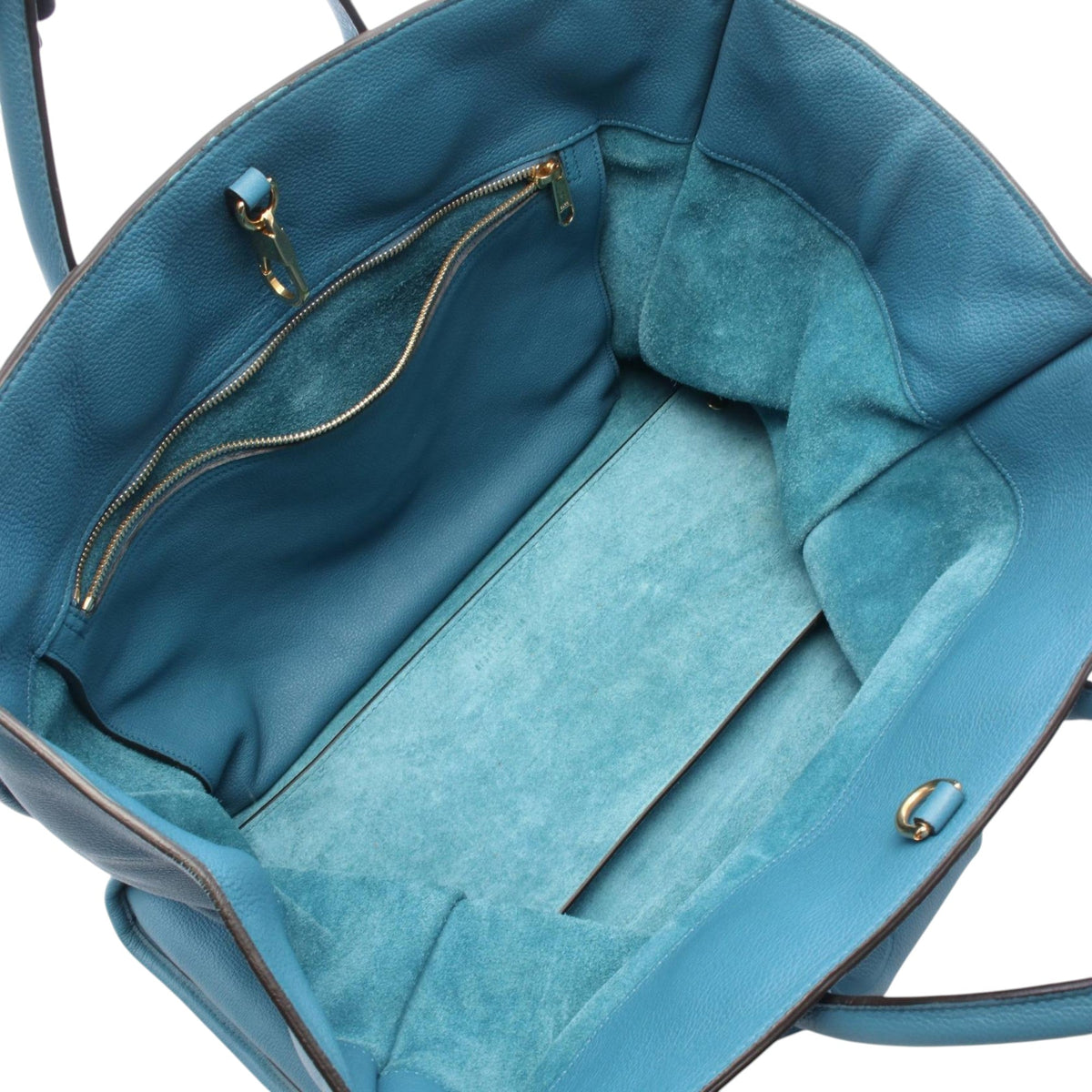Gucci Large Calfskin Logo Convertible Satchel — Blue