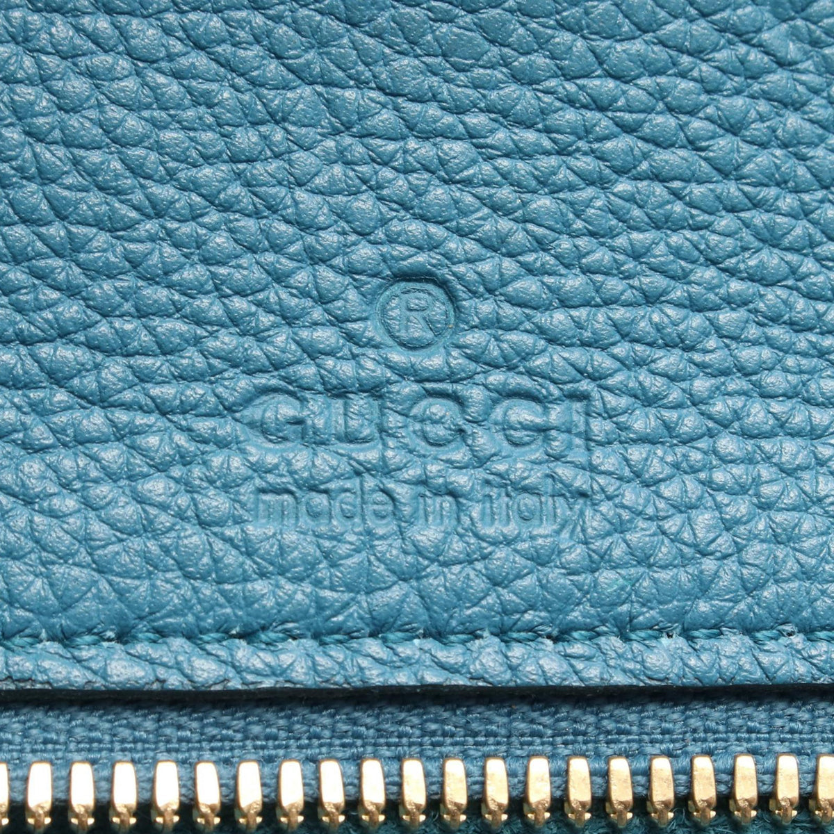 Gucci Large Calfskin Logo Convertible Satchel — Blue