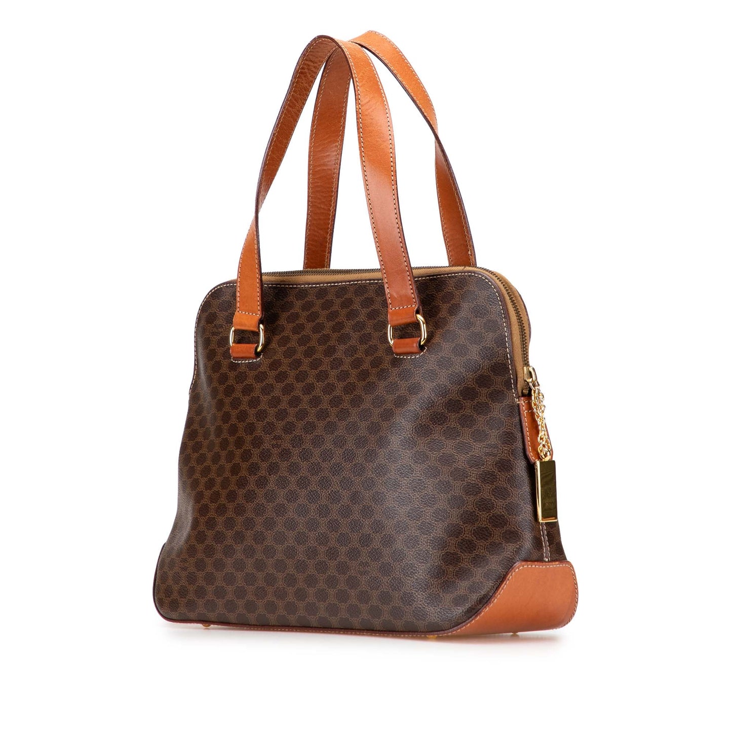 Celine Macadam Coated Canvas Satchel