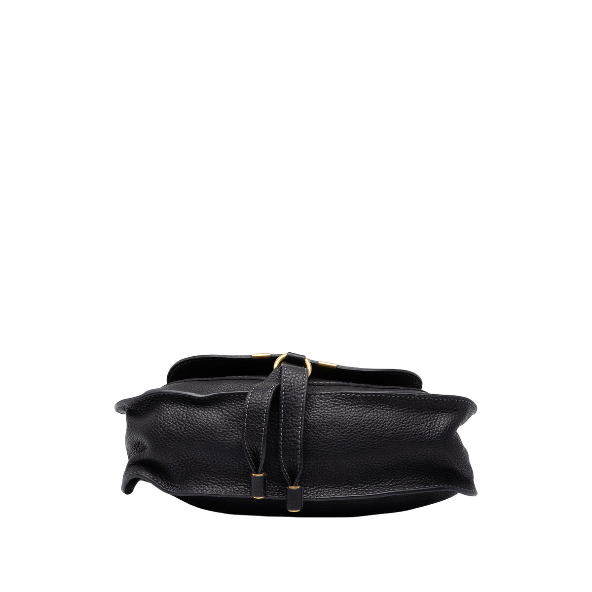 Chloé Small Grained Leather Marcie Satchel — Black