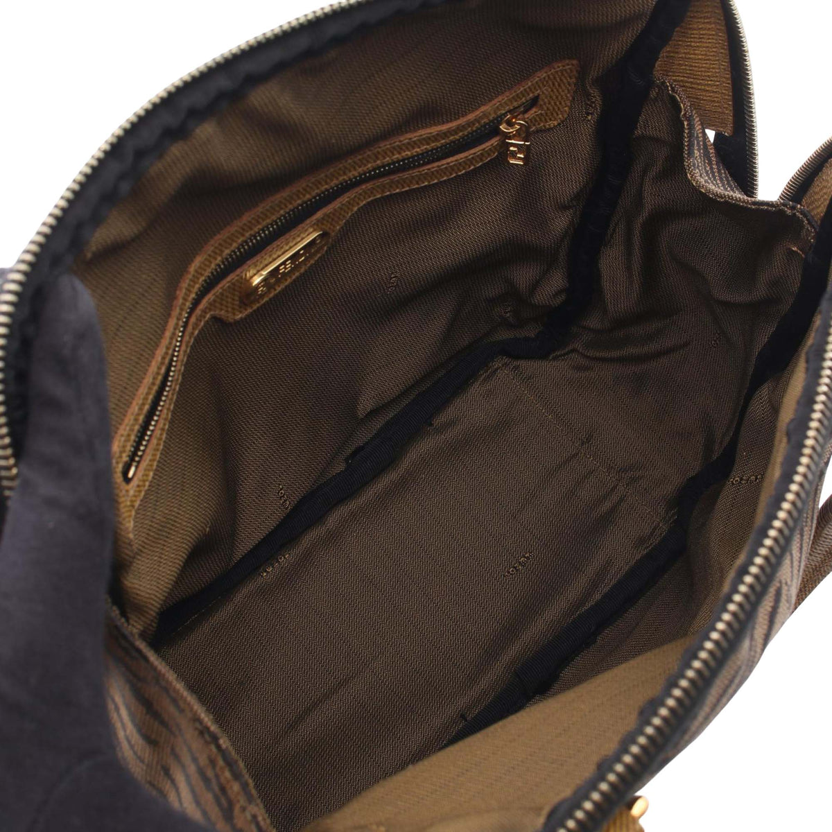 Fendi Zebra Print Canvas Satchel