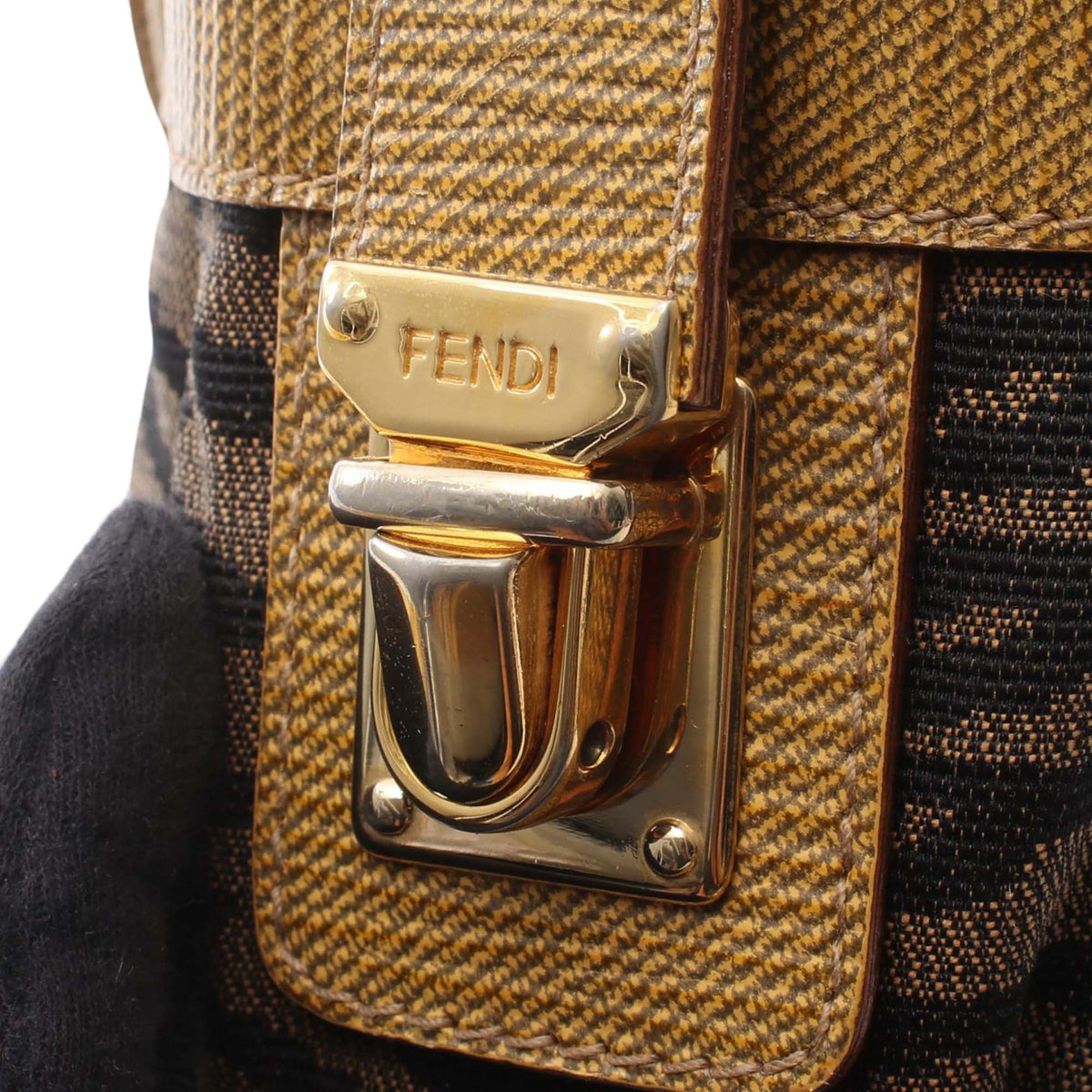 Fendi Zebra Print Canvas Satchel