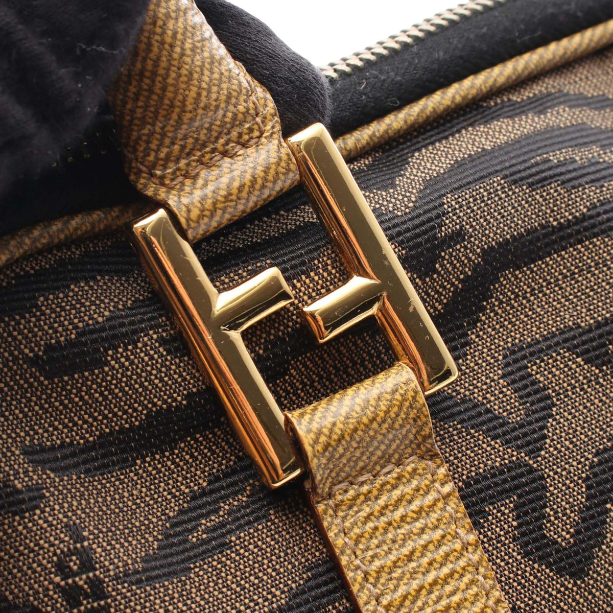 Fendi Zebra Print Canvas Satchel