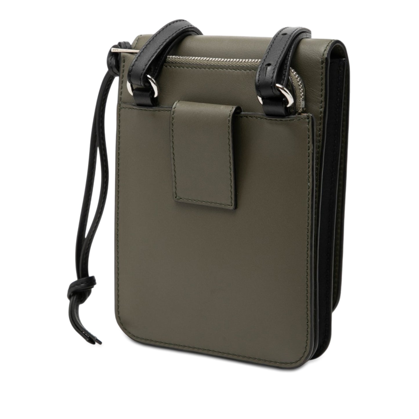 LOEWE Bicolor Leather Anagram Gusset Flat Crossbody