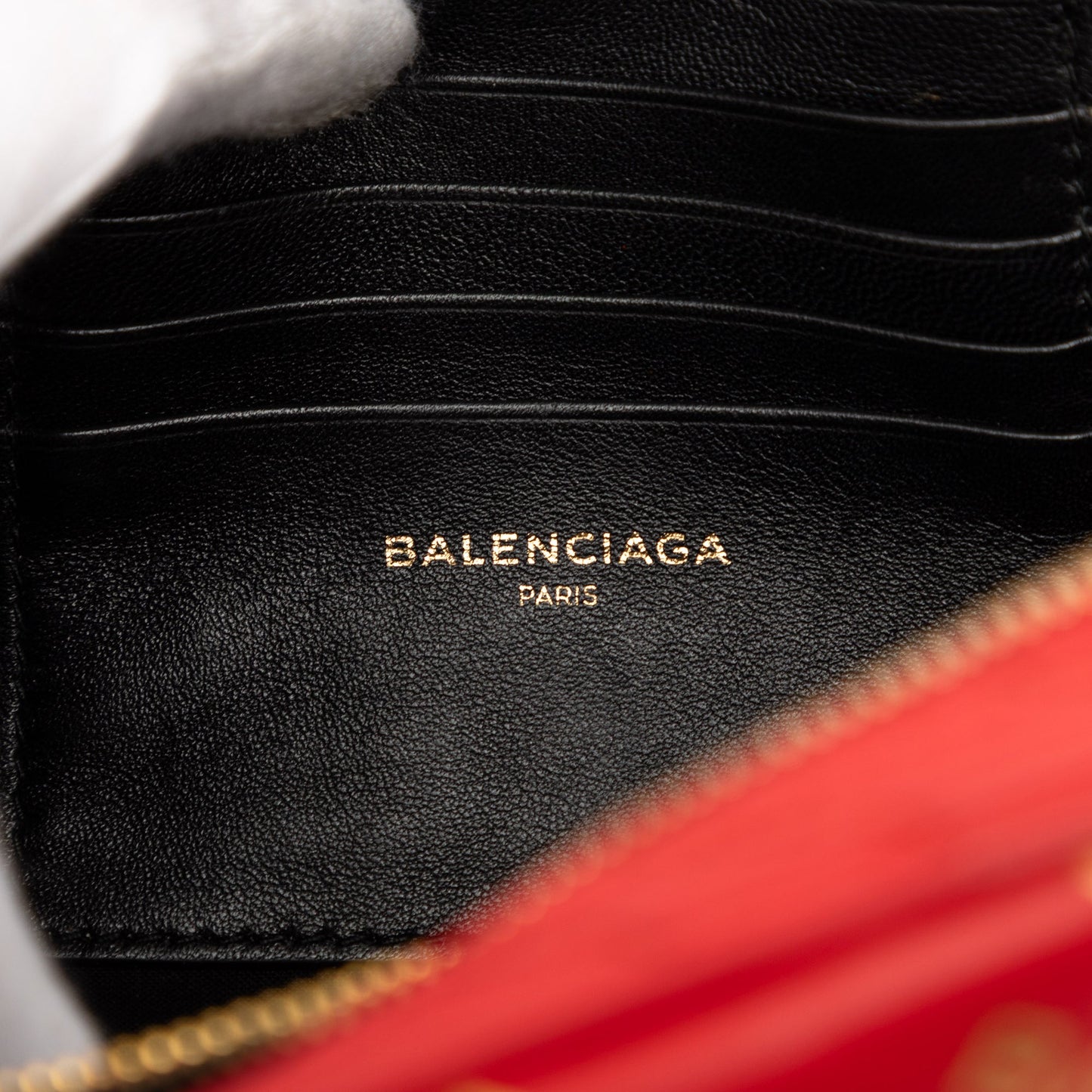 Balenciaga Calfskin Allover Logo Blanket Reporter XS Crossbody