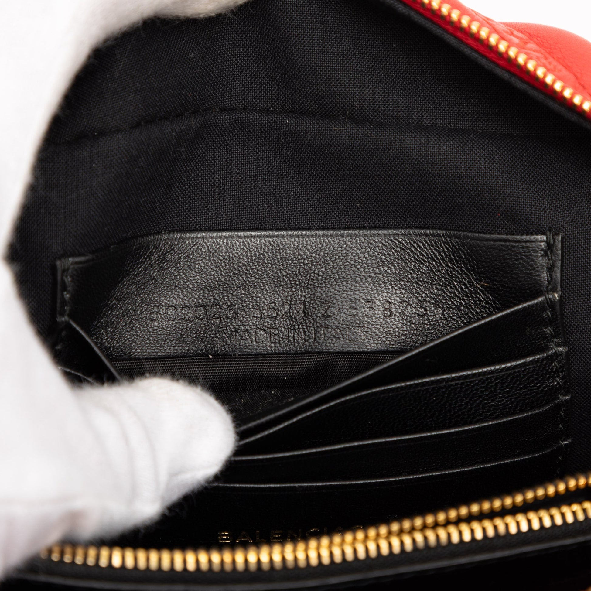 Balenciaga Calfskin Allover Logo Blanket Reporter XS Crossbody