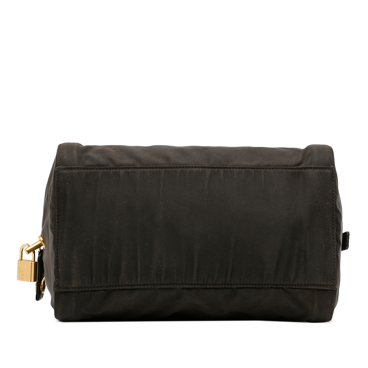 Prada Tessuto Chain Bauletto Bag — Black
