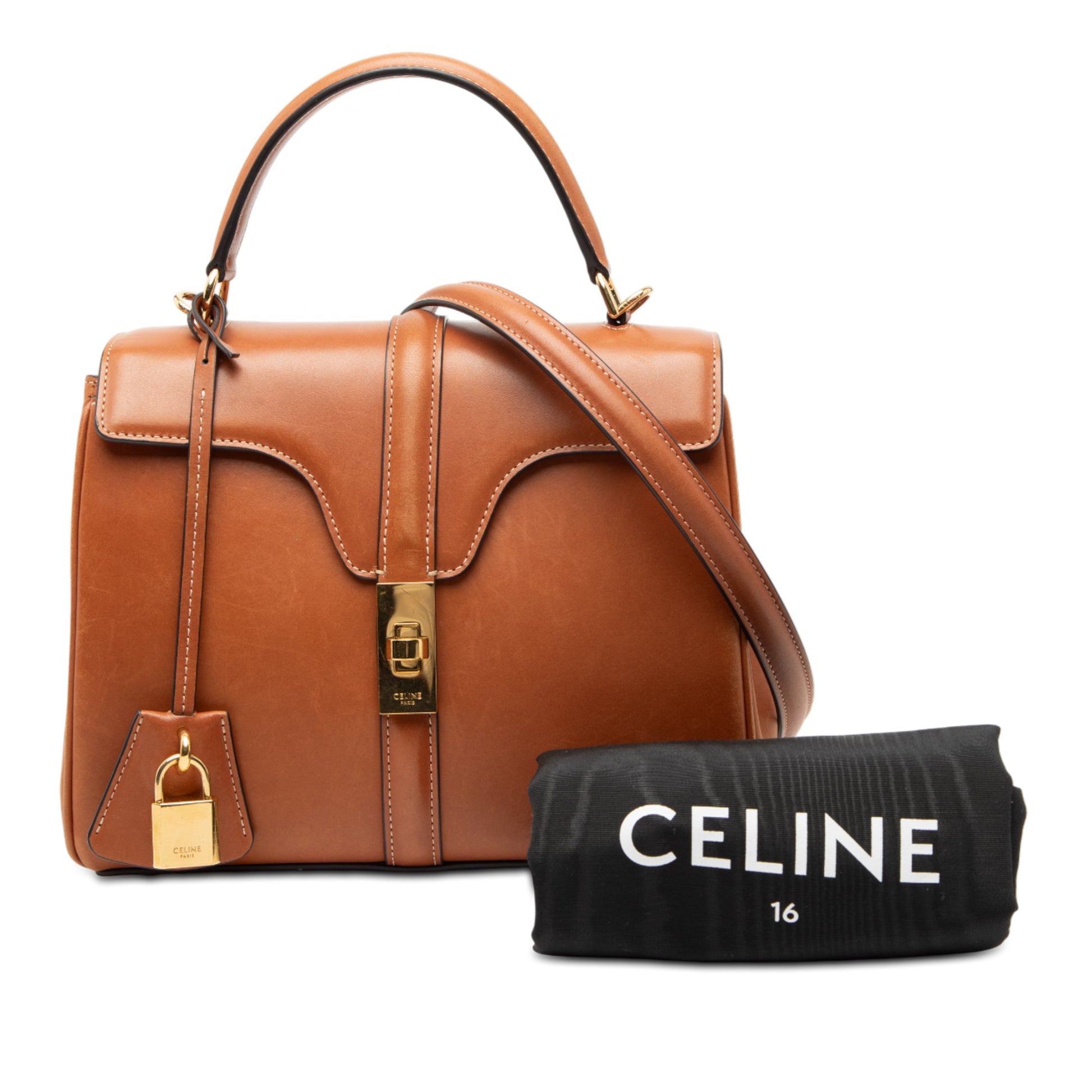 Celine Small Leather 16 Satchel