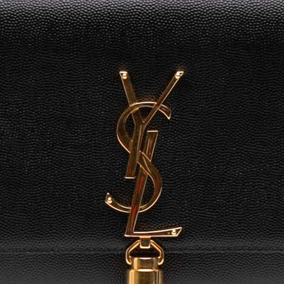 Saint Laurent Grain de Poudre Monogram Kate Tassel Clutch