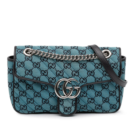 Gucci Medium GG Marmont Matelasse Diagonal GG Canvas Shoulder Bag
