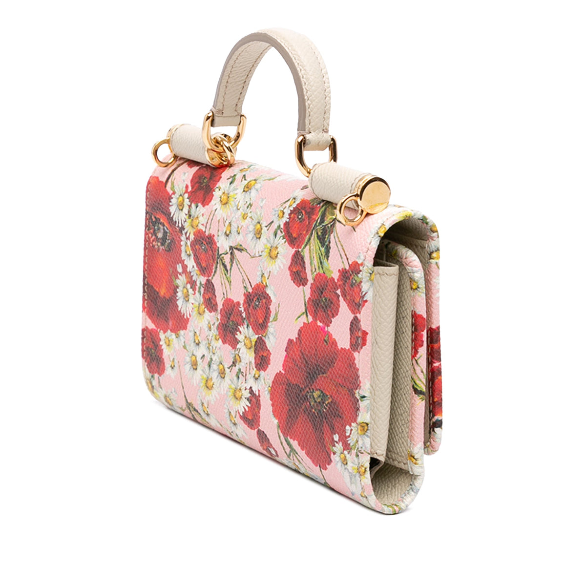 Dolce & Gabbana Mini Leather Floral Von Miss Sicily Satchel