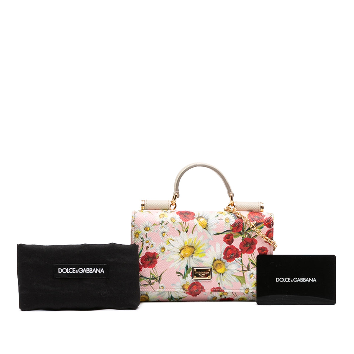 Dolce & Gabbana Mini Leather Floral Von Miss Sicily Satchel