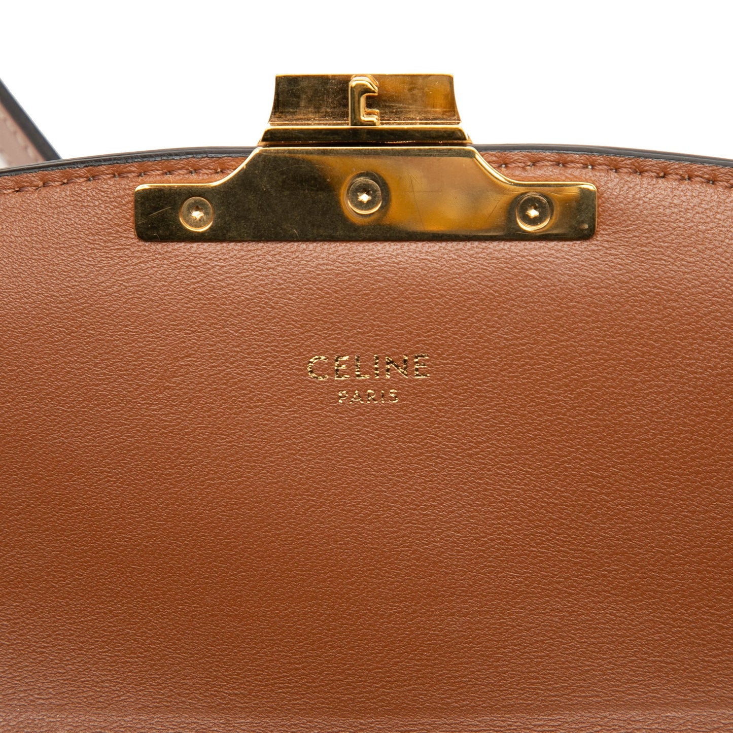 Celine Teen Triomphe Coated Canvas and Calfskin Triomphe Crossbody