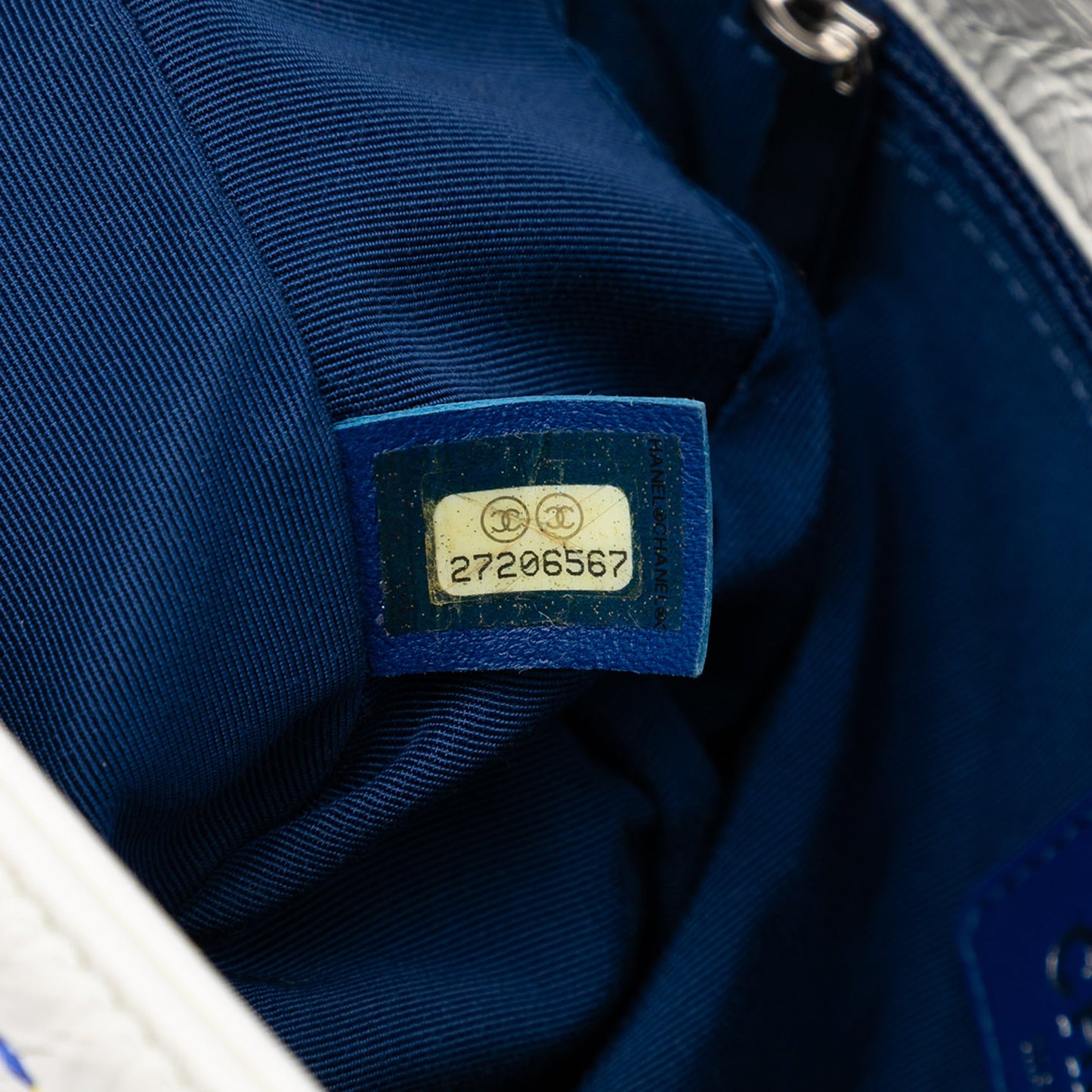 Chanel Distressed Calfskin Straight Line Stitch Flap