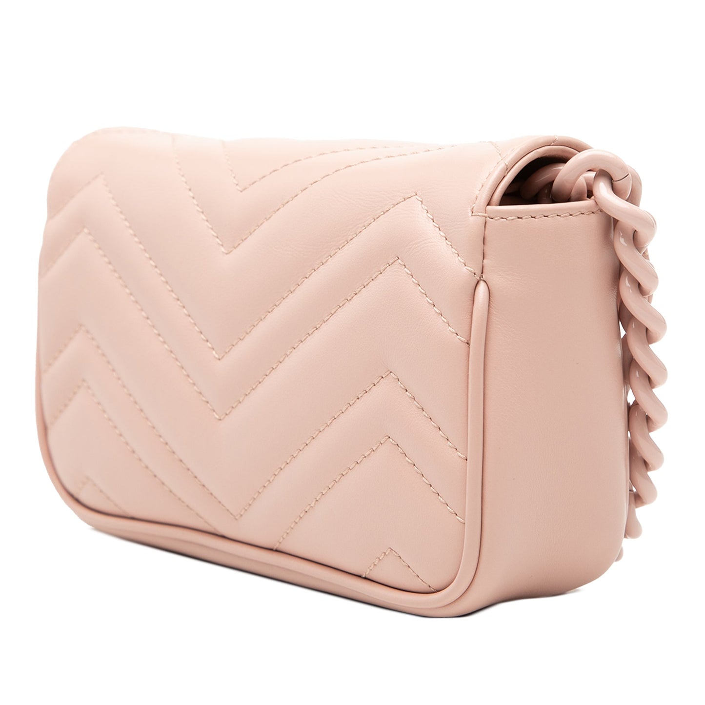 Gucci GG Marmont Matelasse Leather Monochrome Chain Belt Bag