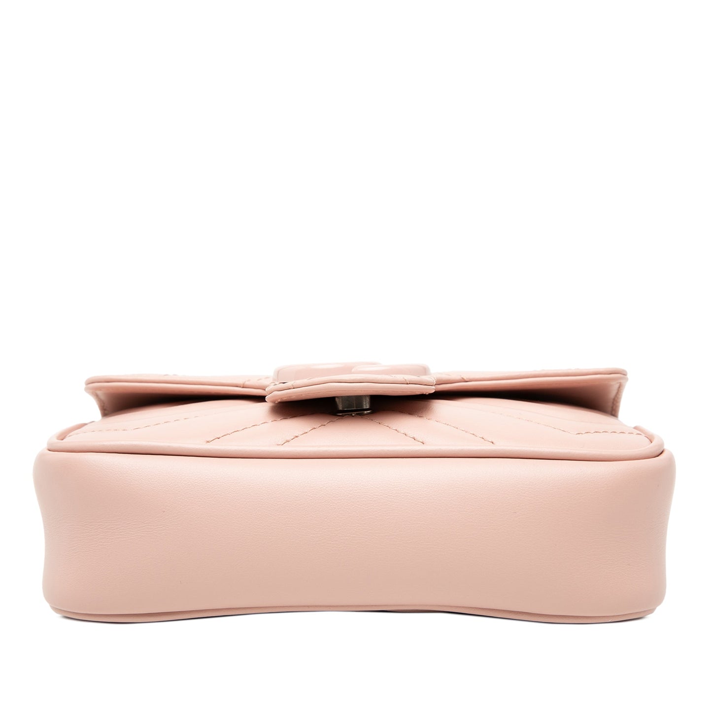 Gucci GG Marmont Matelasse Leather Monochrome Chain Belt Bag