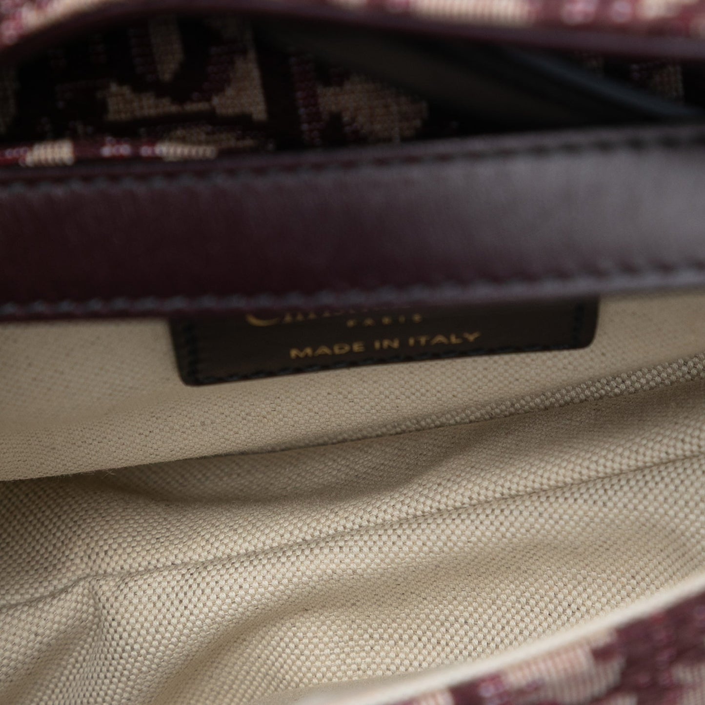 Dior Mini Oblique Canvas Saddle Bag