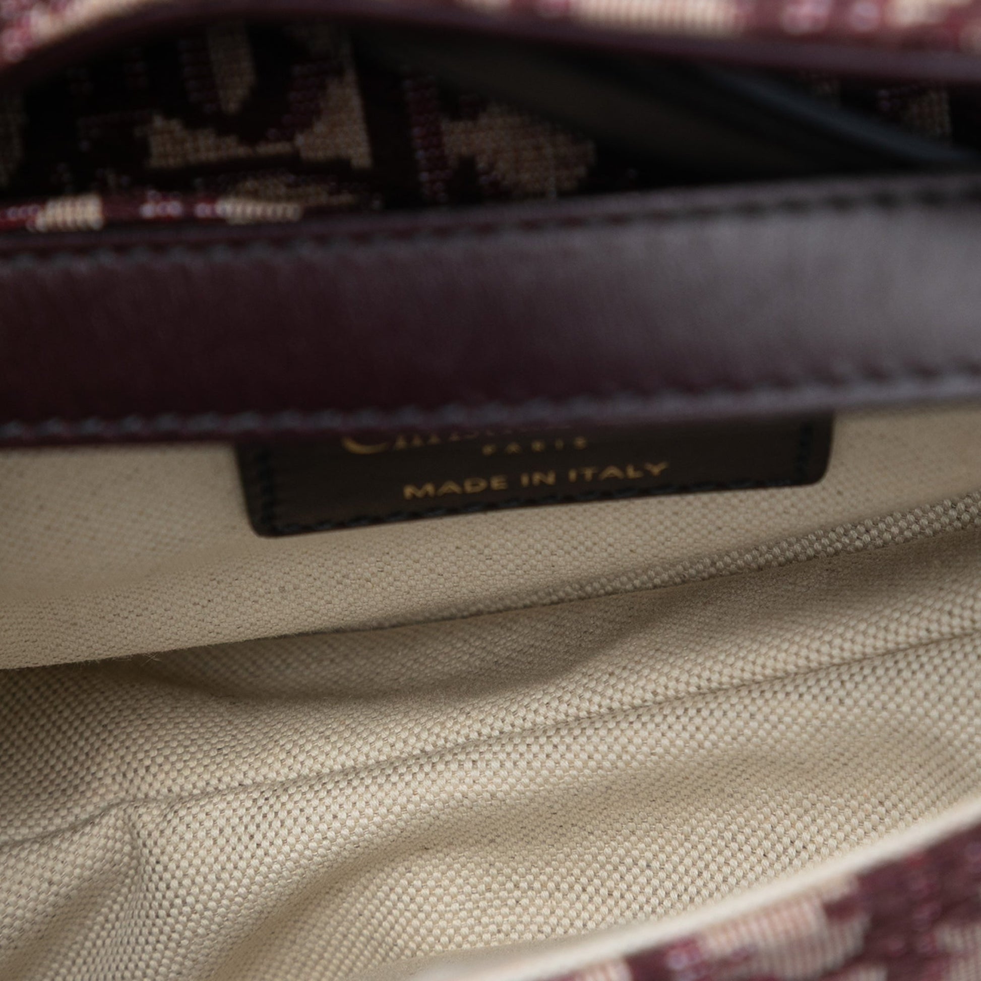 Dior Mini Oblique Canvas Saddle Bag